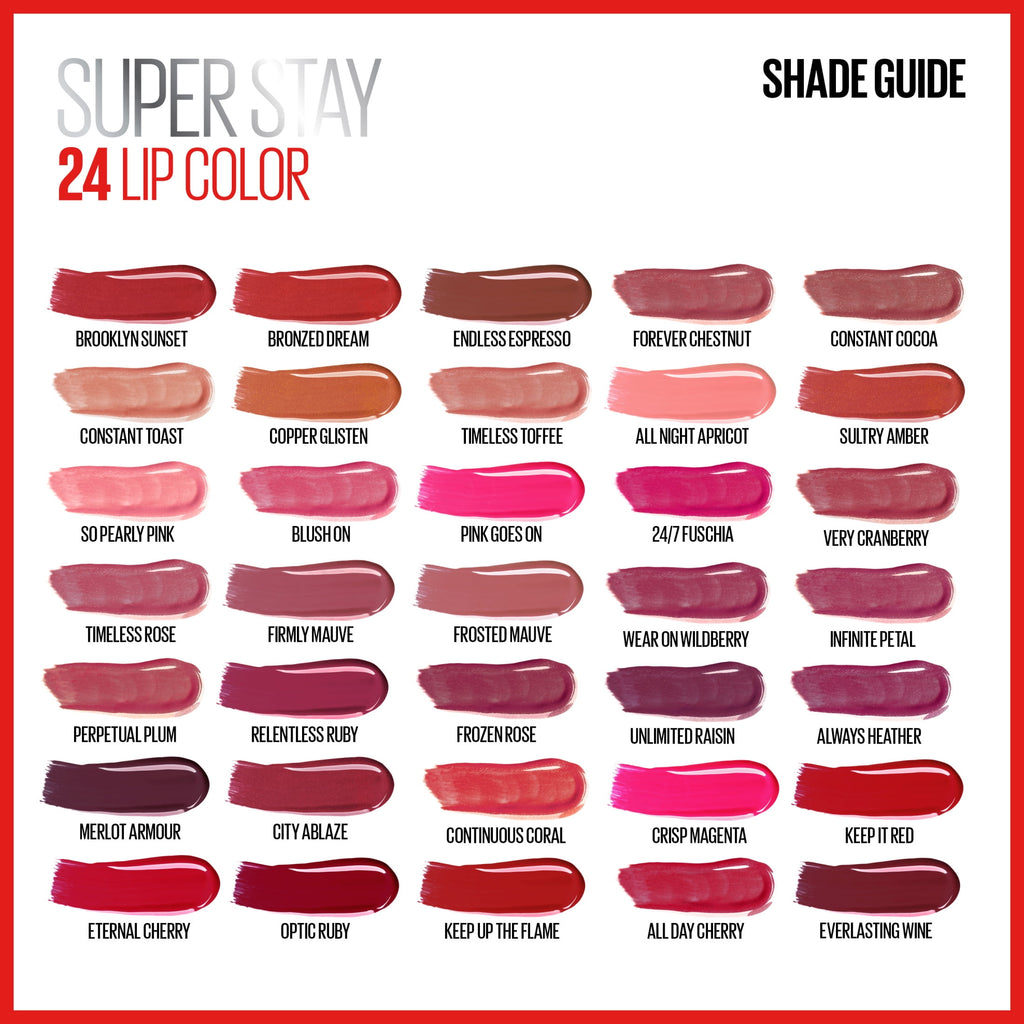 (2 pack) Maybelline SuperStay 24 2-Step Liquid Lipstick, Keep It Red