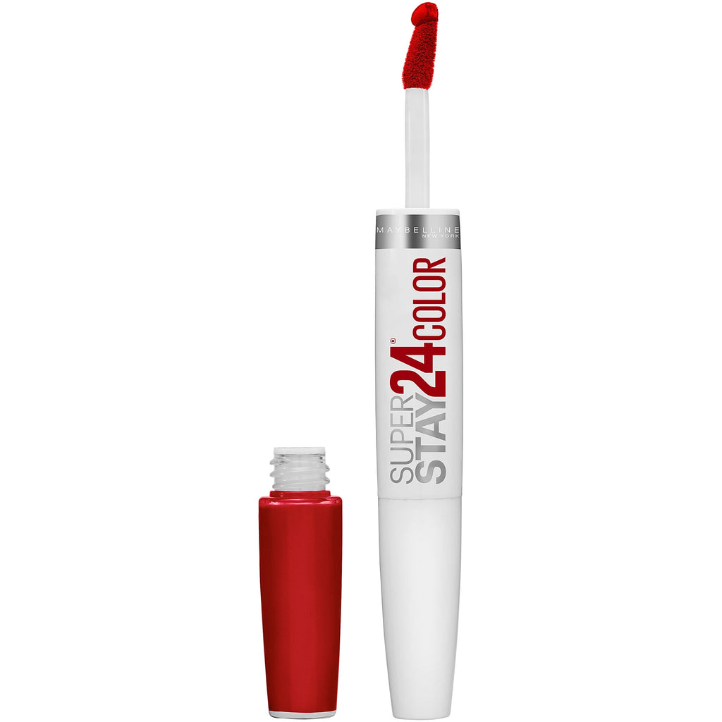 (2 pack) Maybelline SuperStay 24 2-Step Liquid Lipstick, Keep It Red