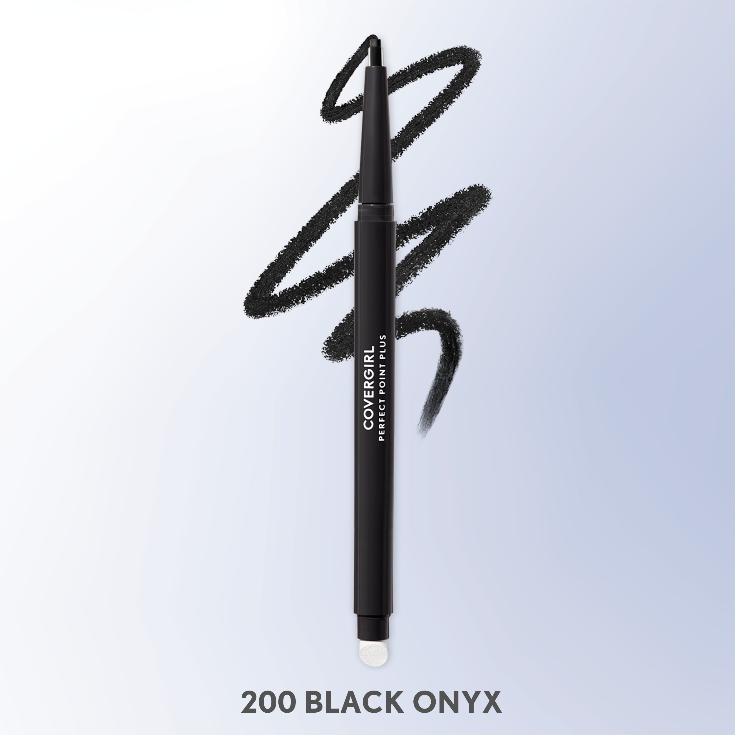 (2 pack) COVERGIRL Perfect Point Plus Eyeliner Pencil, Black Onyx Pack of 1, Long-Lasting, Versatile Black Eyeliner, Soft Smudging Tip, No Sharpening Needed