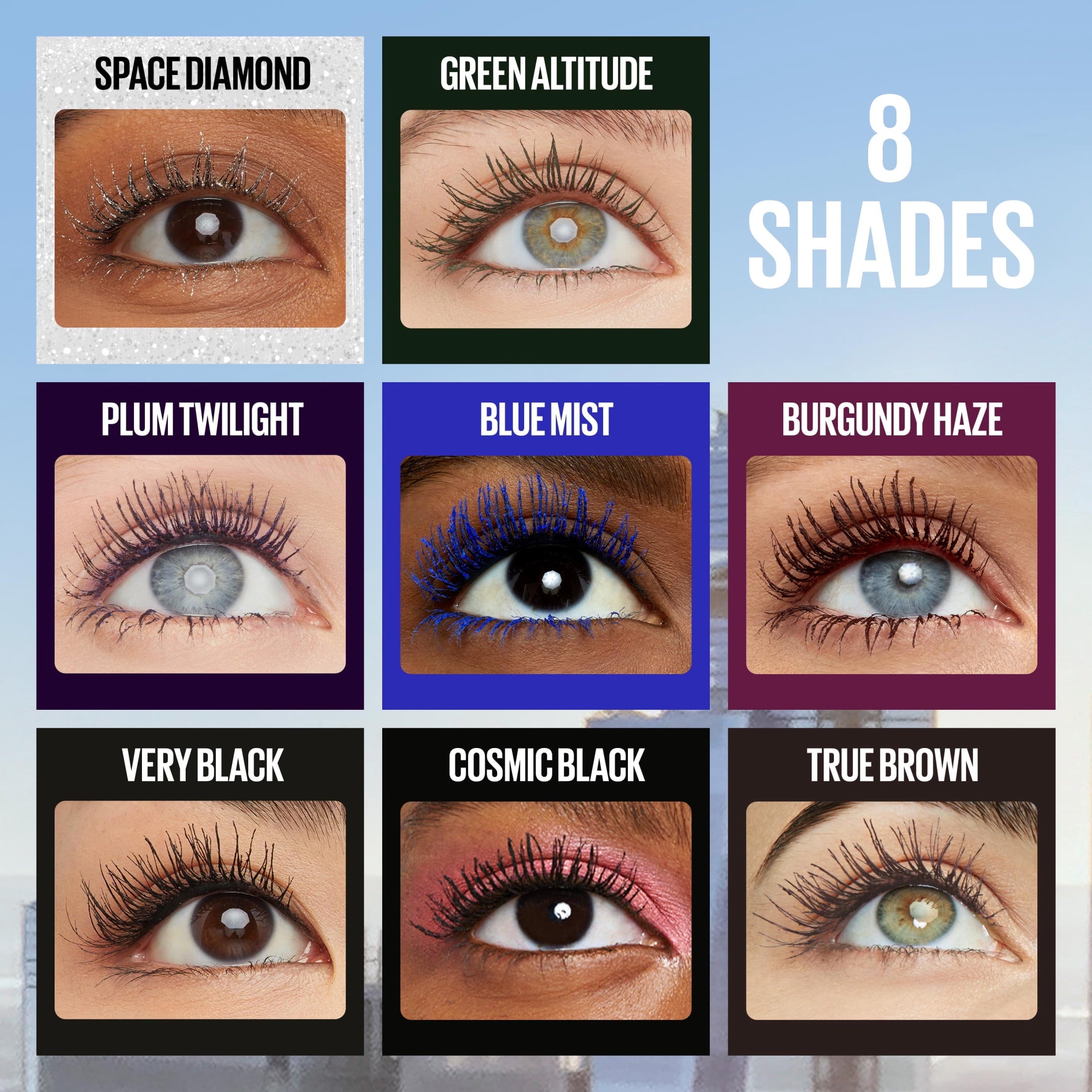 (2 pack) Maybelline Lash Sensational Sky High Waterproof Mascara Makeup, Very Black, 0.2 fl oz
