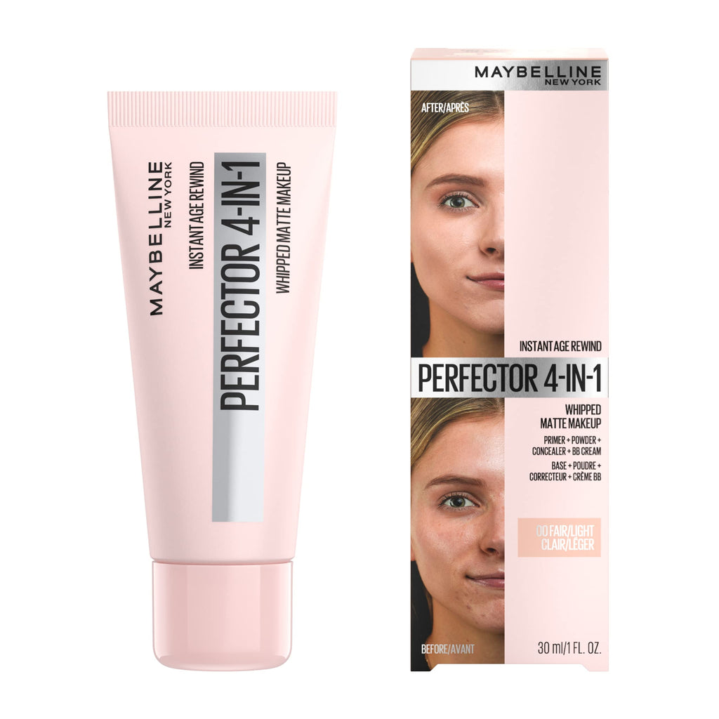 Maybelline Instant Age Rewind Instant Perfector 4-In-1 Matte Makeup, 00 Fair/Light, 1 Count Packaging May Vary