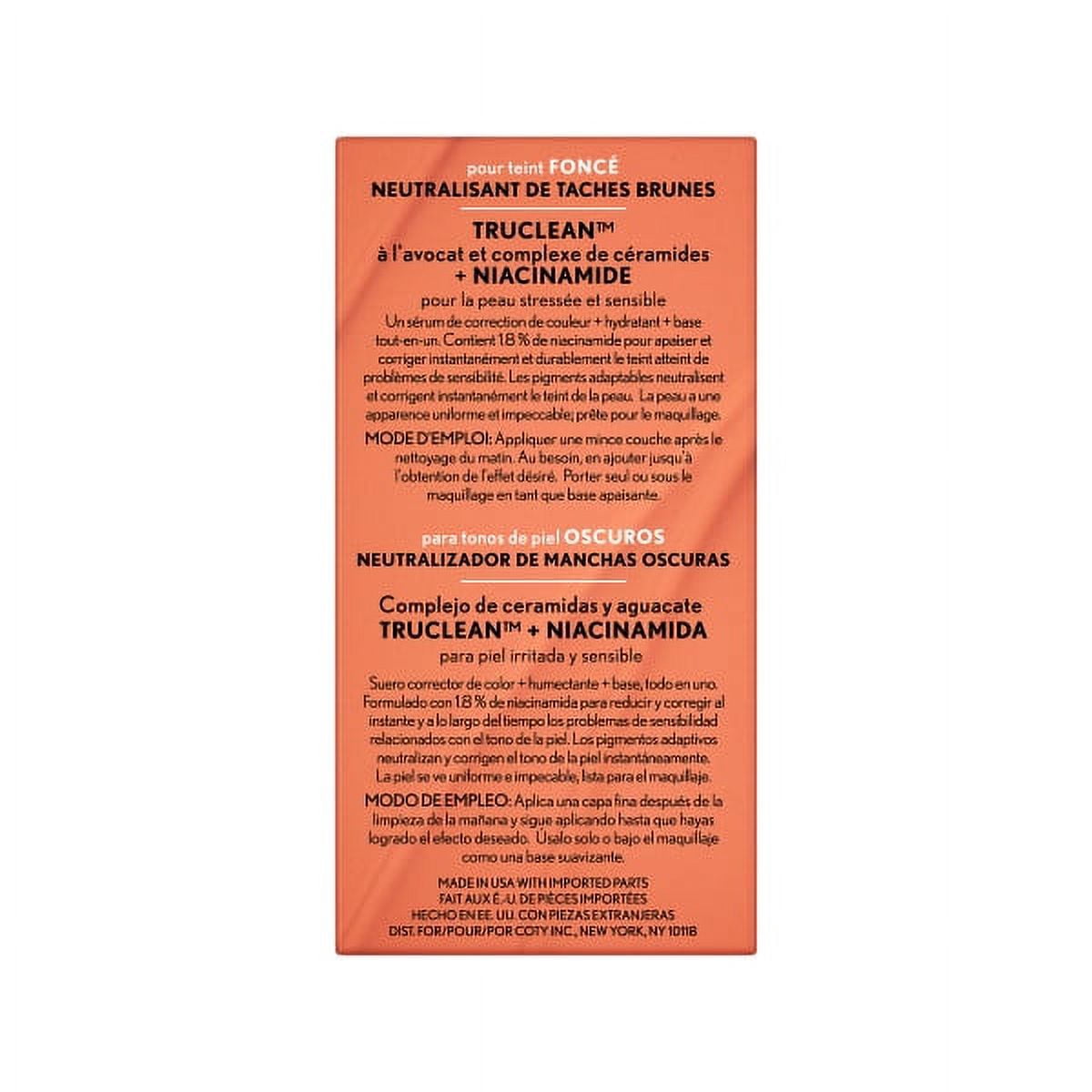COVERGIRL Clean Fresh Primer, Color Correcting Serum and Moisturizer, Dark Spot Neutralizer, Deep 1.0 fl oz