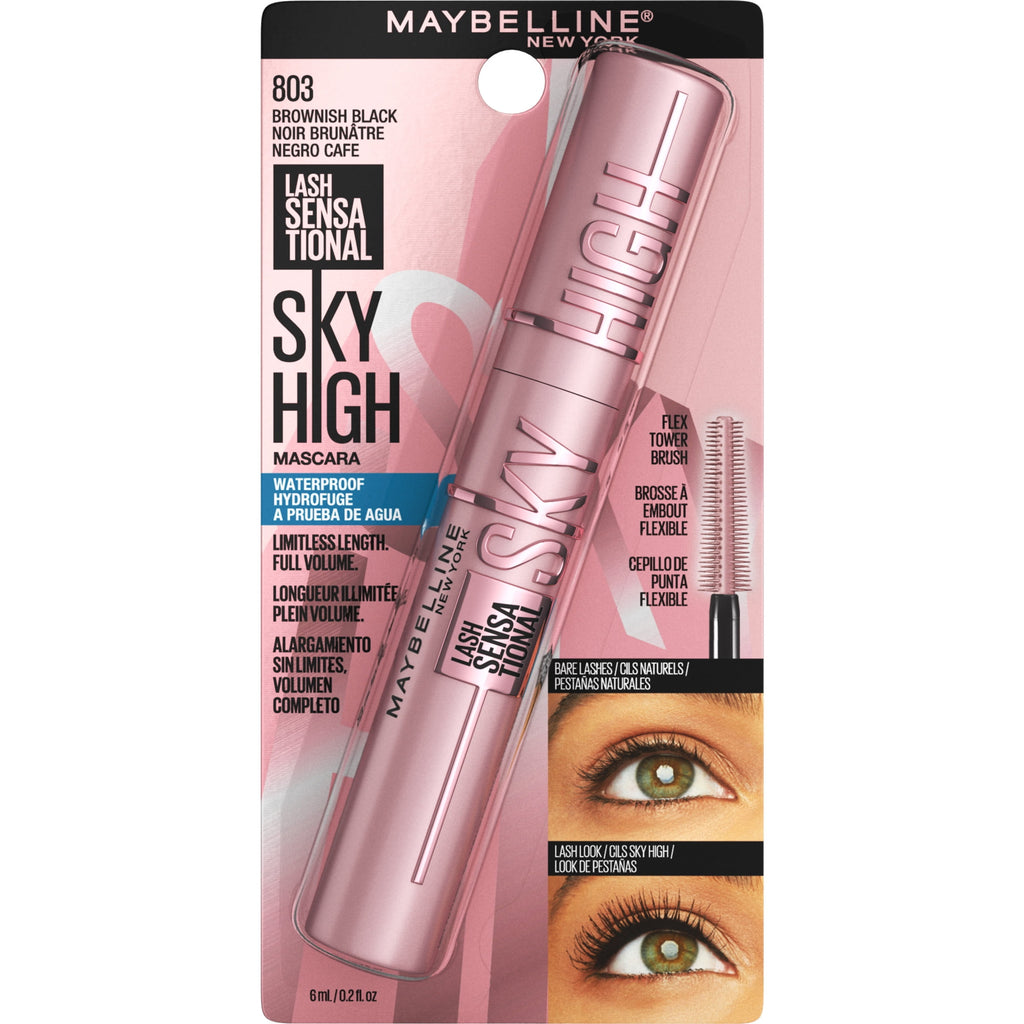 (2 pack) Maybelline Lash Sensational Sky High Waterproof Mascara Makeup, Brownish Black, 0.2 fl. oz.
