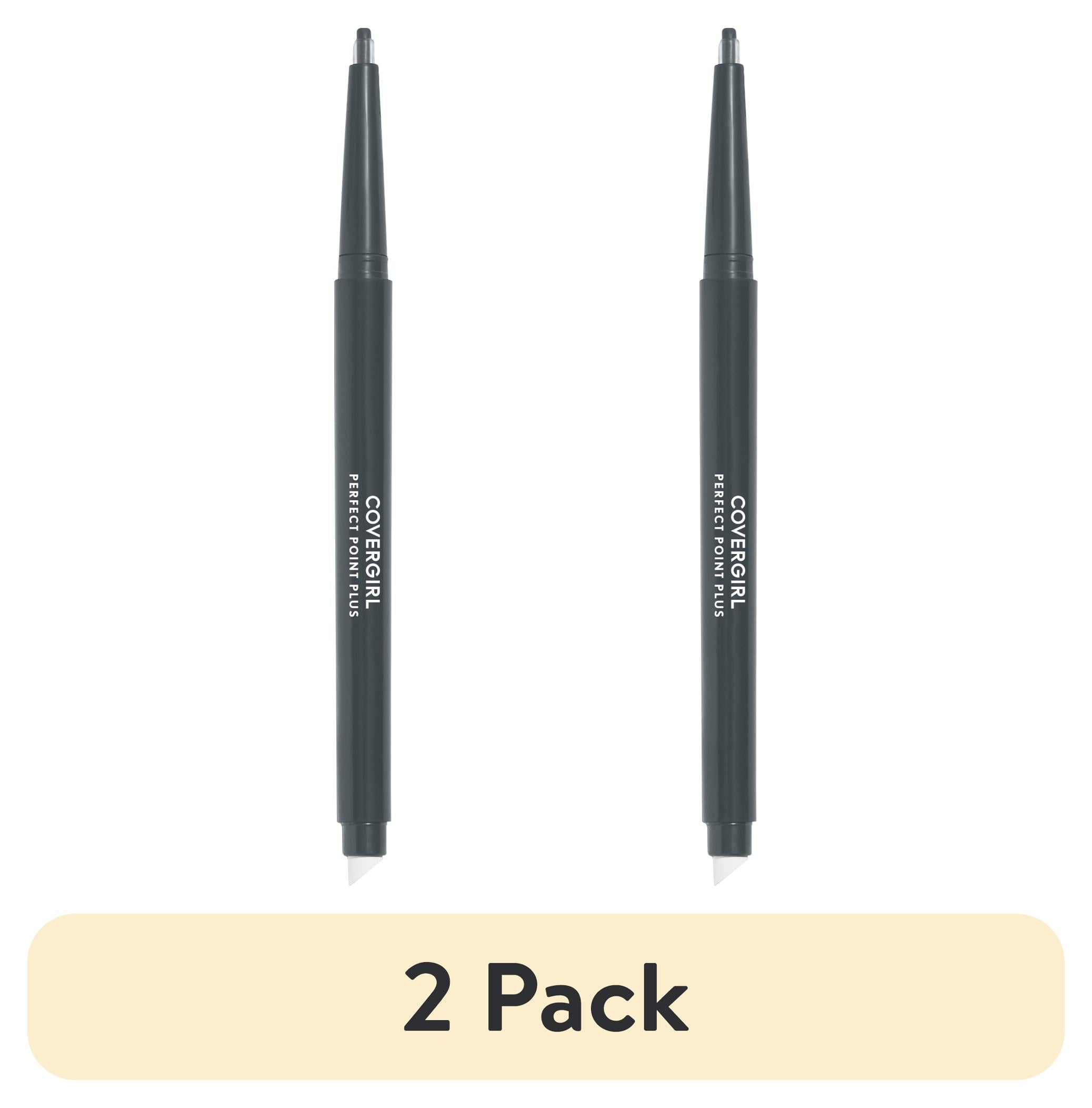 (2 pack) COVERGIRL Perfect Point Plus Eyeliner, 205 Charcoal, 0.008 oz, Long-Lasting, Versatile Black Eyeliner, Soft Smudging Tip, No Sharpening Needed