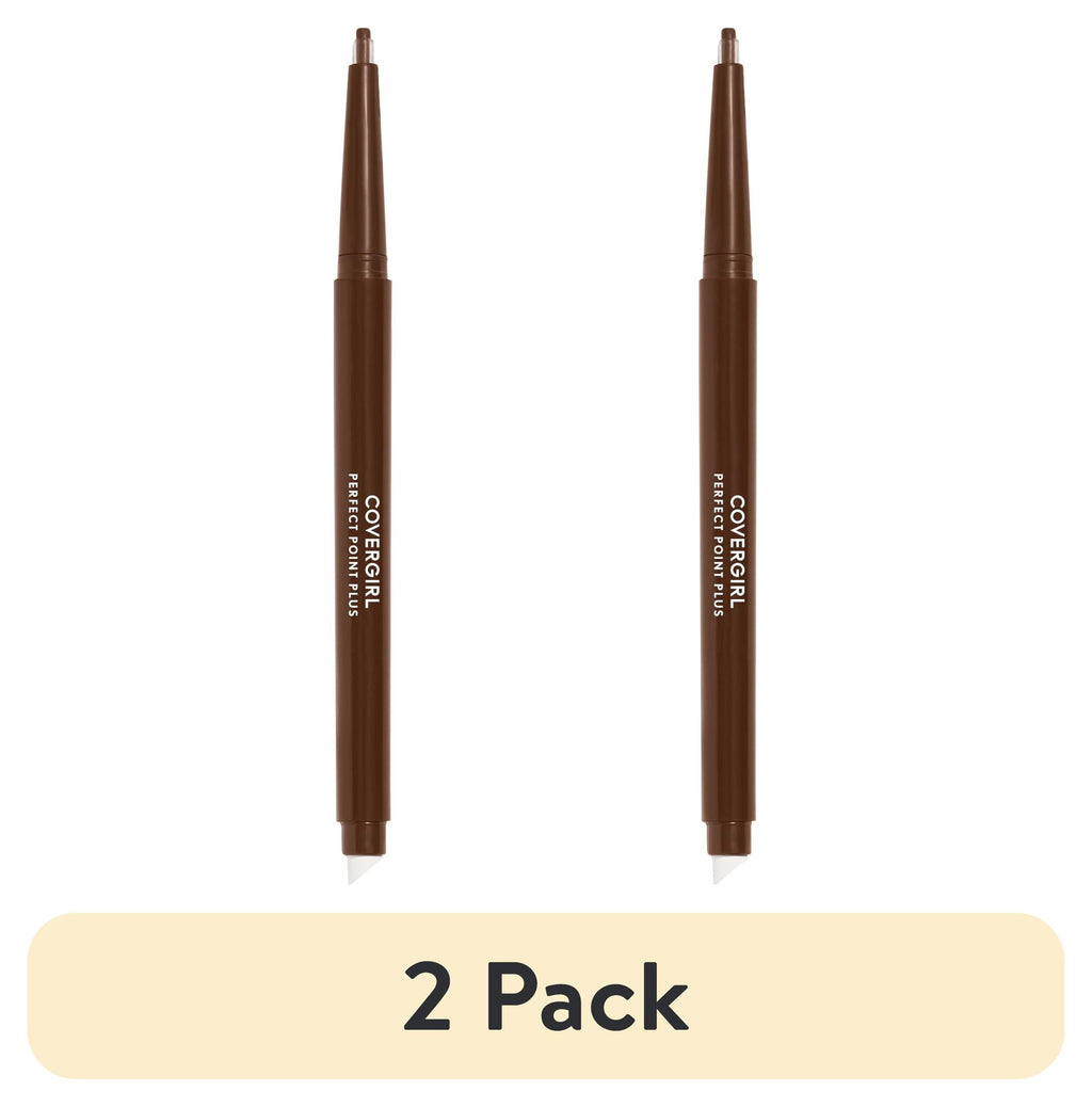 (2 pack) COVERGIRL Perfect Point Plus Eyeliner, 210 Espresso, 0.008 oz, Long-Lasting, Versatile Black Eyeliner, Soft Smudging Tip, No Sharpening Needed