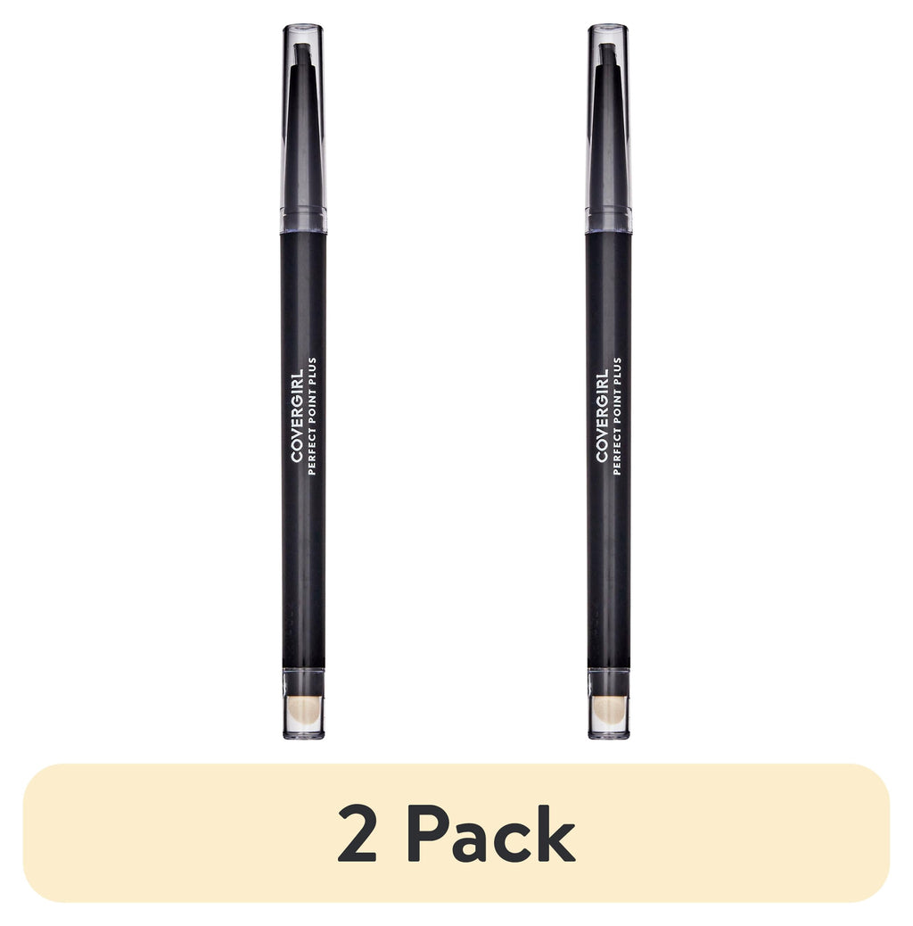 (2 pack) COVERGIRL Perfect Point Plus Eyeliner Pencil, Black Onyx Pack of 1, Long-Lasting, Versatile Black Eyeliner, Soft Smudging Tip, No Sharpening Needed