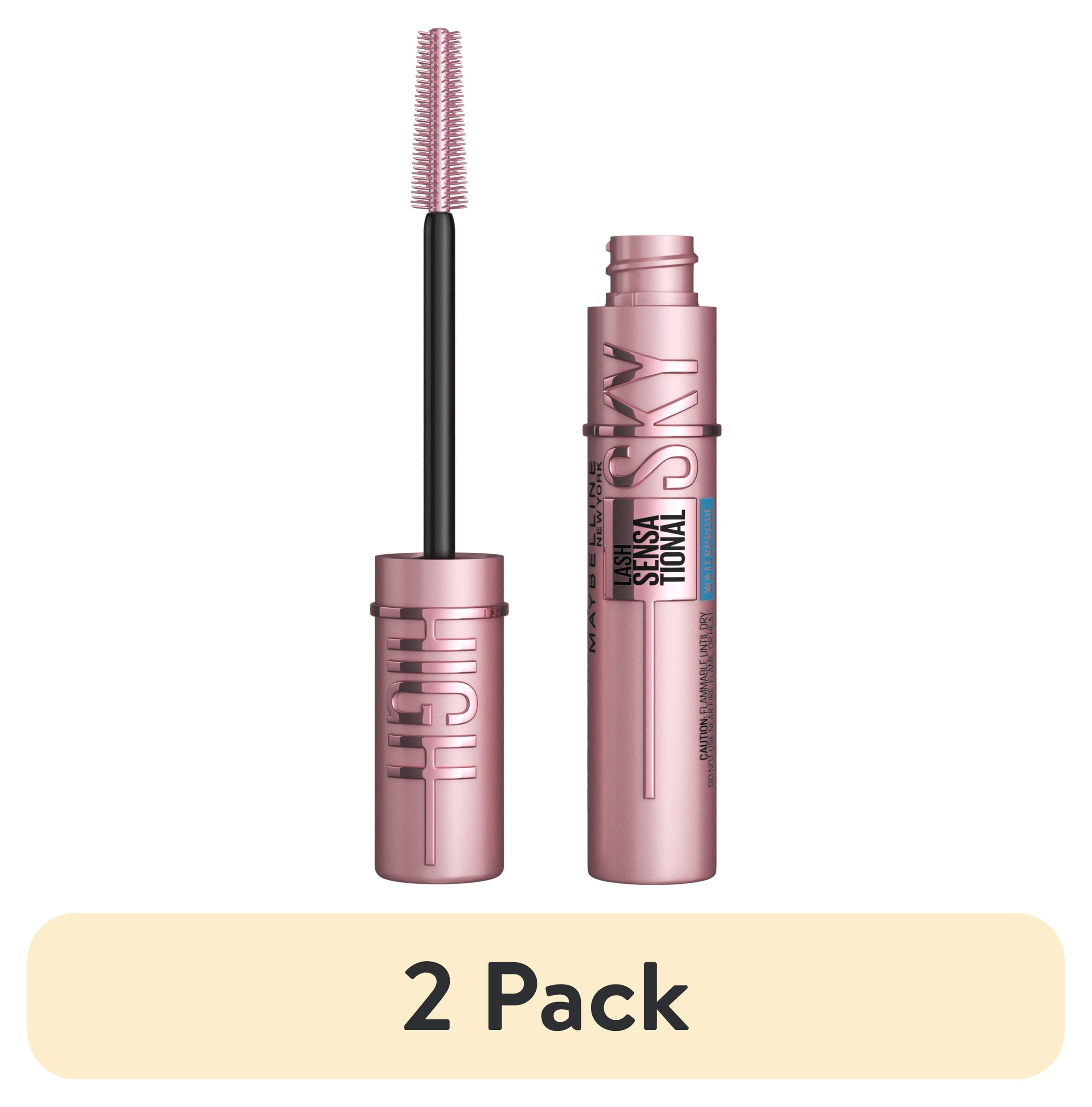 (2 pack) Maybelline Lash Sensational Sky High Waterproof Mascara Makeup, Brownish Black, 0.2 fl. oz.