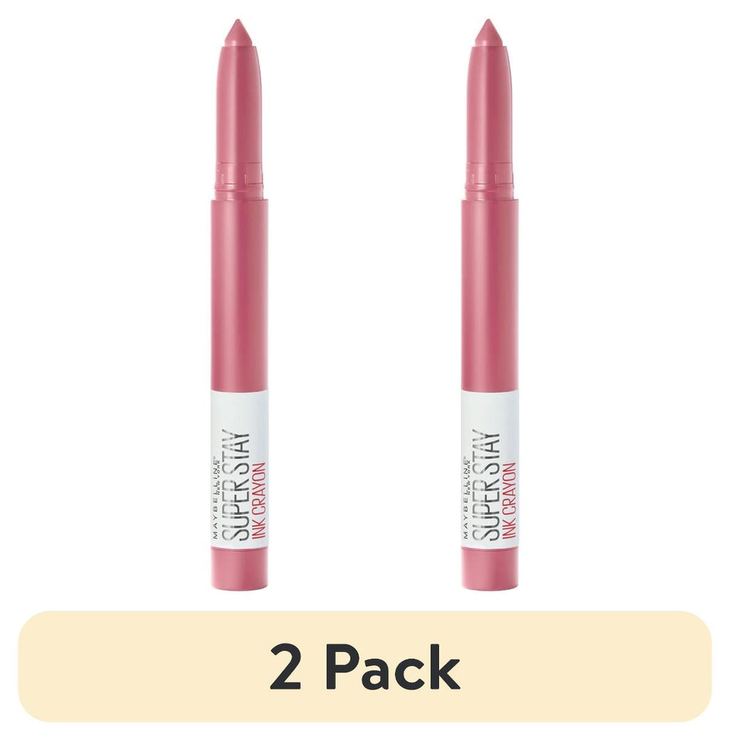 (2 pack) Maybelline Super Stay Ink Crayon Lipstick, Matte Longwear Lipstick Makeup, Seek Adventure, 0.04 oz.