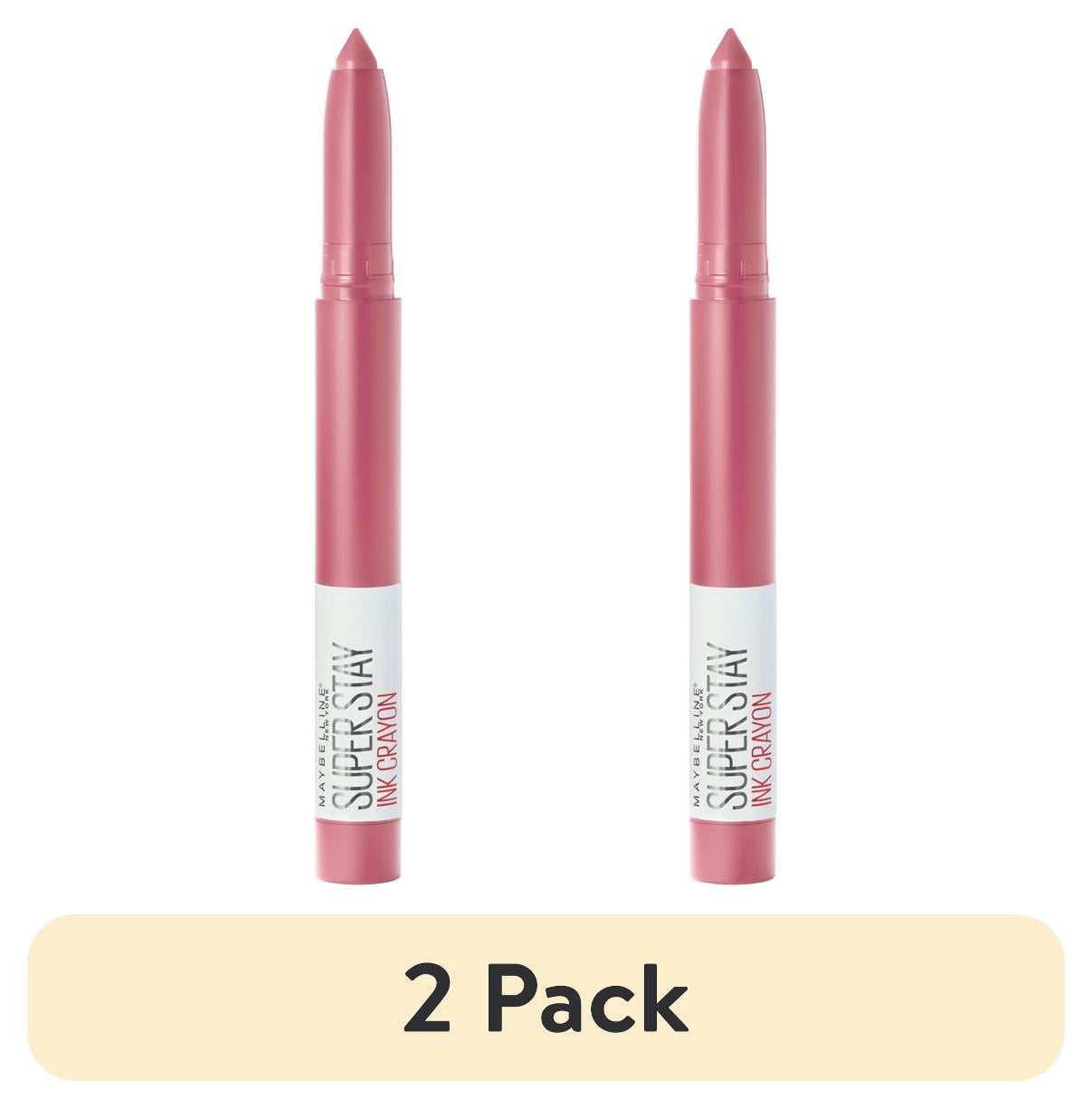 (2 pack) Maybelline Super Stay Ink Crayon Lipstick, Matte Longwear Lipstick Makeup, Seek Adventure, 0.04 oz.
