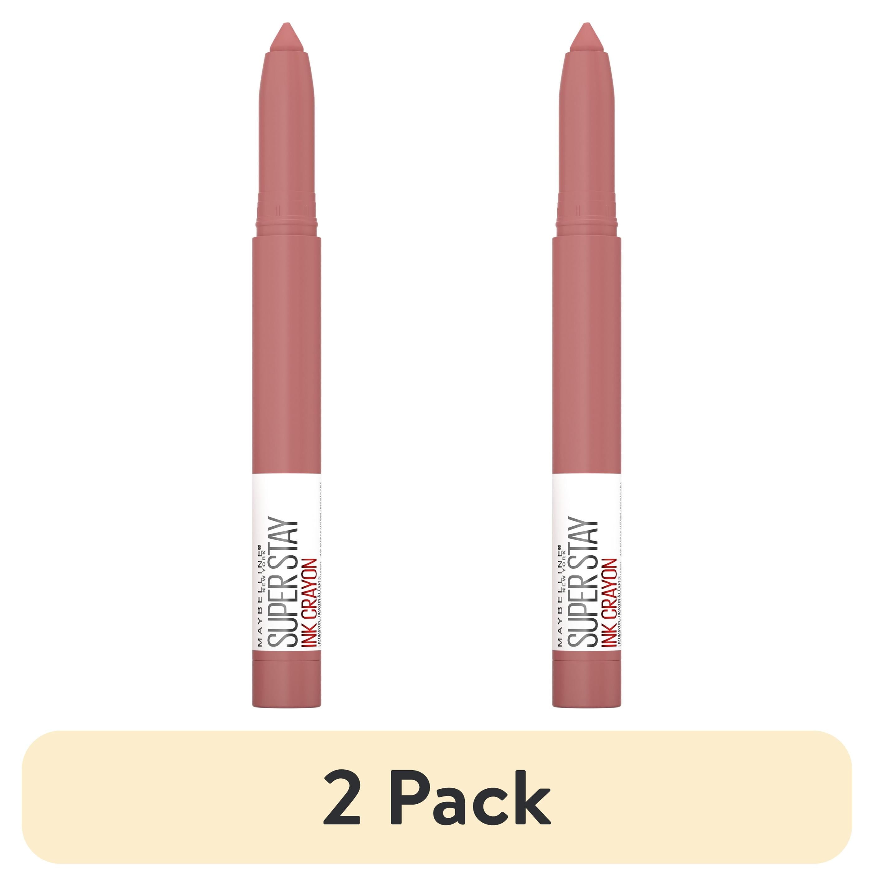 (2 pack) Maybelline Super Stay Ink Crayon Matte Lipstick, On the Grind, 0.04 oz