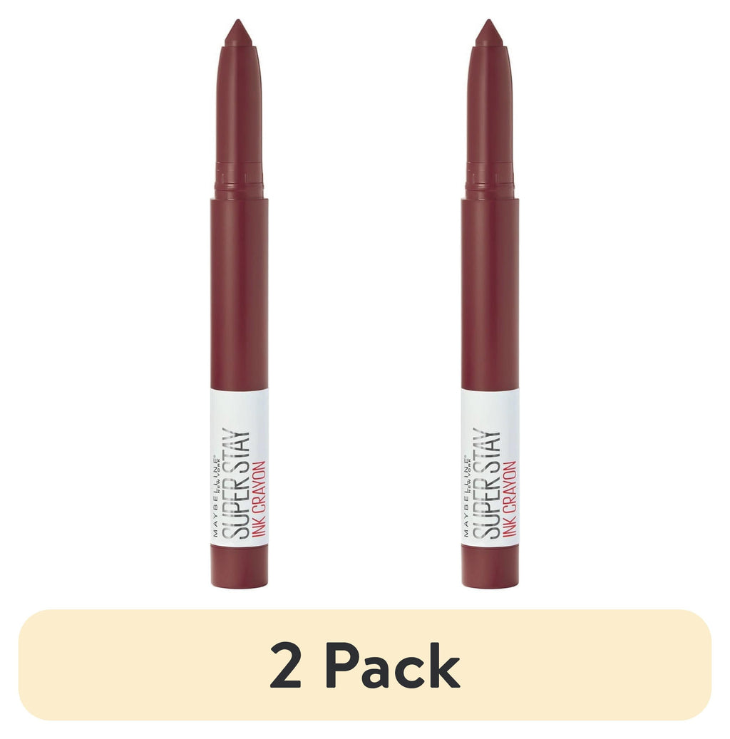 (2 pack) Maybelline SuperStay Ink Crayon Matte Lipstick, Live On The Edge