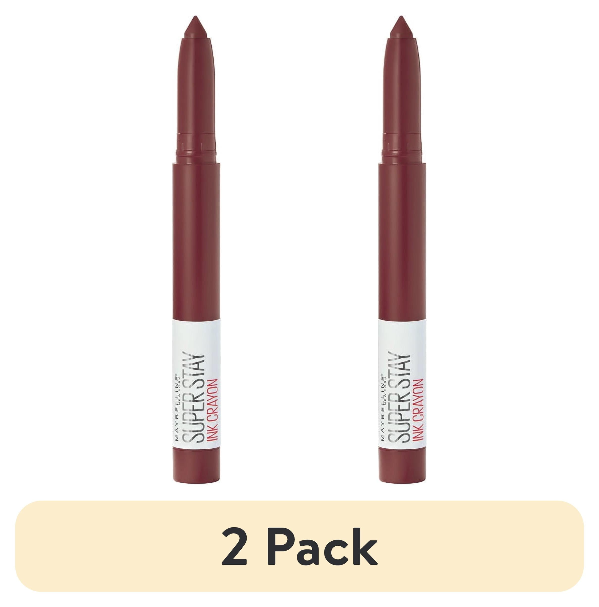 (2 pack) Maybelline SuperStay Ink Crayon Matte Lipstick, Live On The Edge