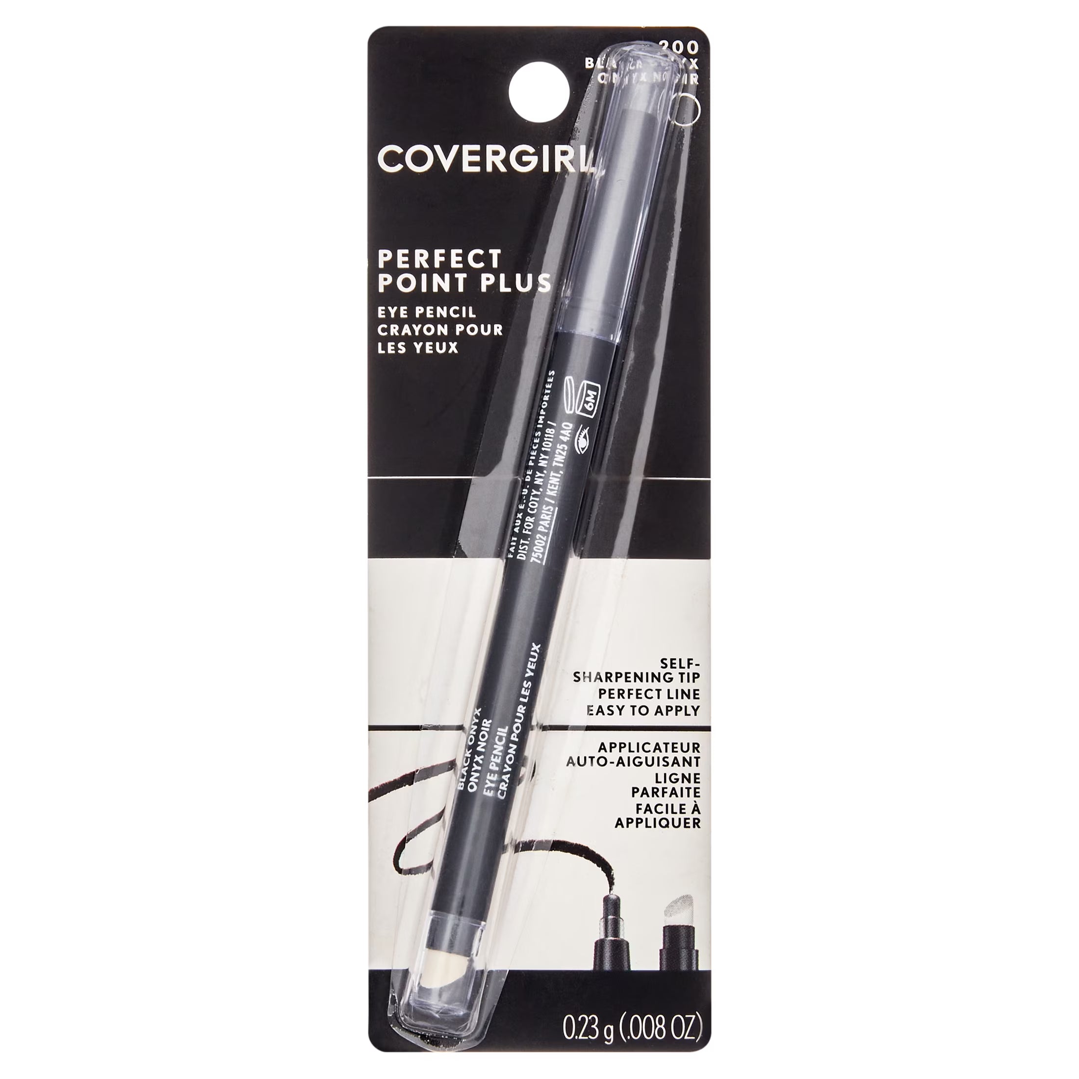 (2 pack) COVERGIRL Perfect Point Plus Eyeliner Pencil, Black Onyx Pack of 1, Long-Lasting, Versatile Black Eyeliner, Soft Smudging Tip, No Sharpening Needed
