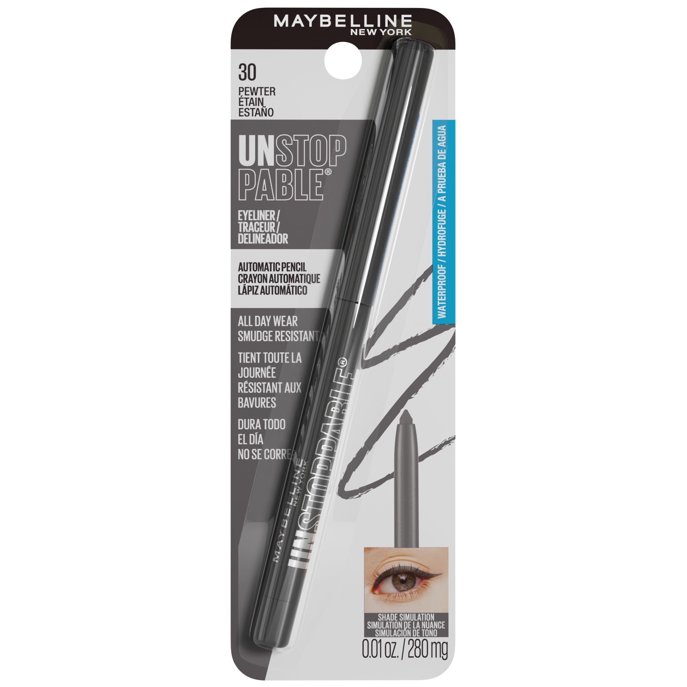 Maybelline Unstoppable Waterproof Eyeliner, Pewter