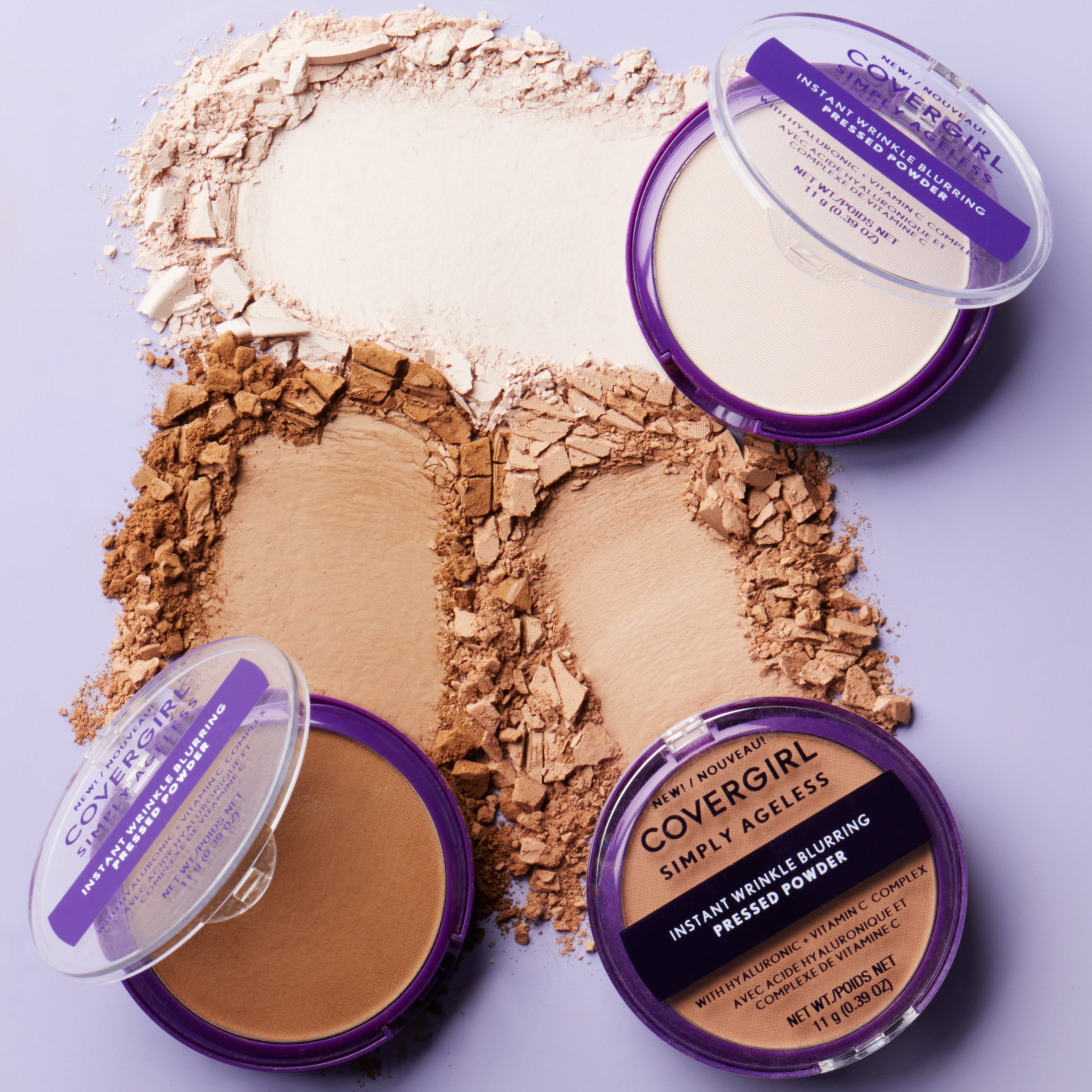 COVERGIRL Simply Ageless Wrinkle Defying Pressed Powder, 225 Buff Beige, 3.9 oz