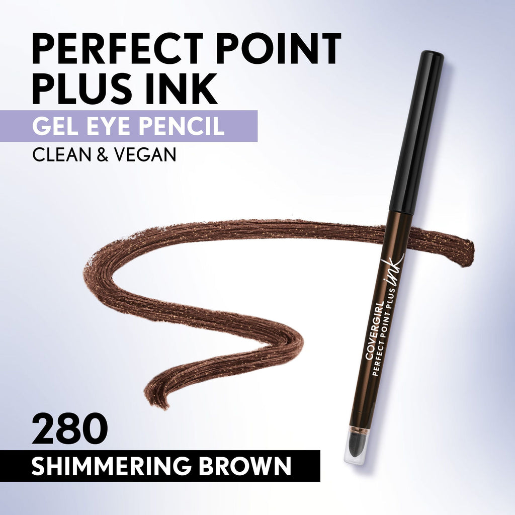 COVERGIRL Perfect Point Plus Ink Eyeliner, 280 Shimmering Brown, 0.01 oz