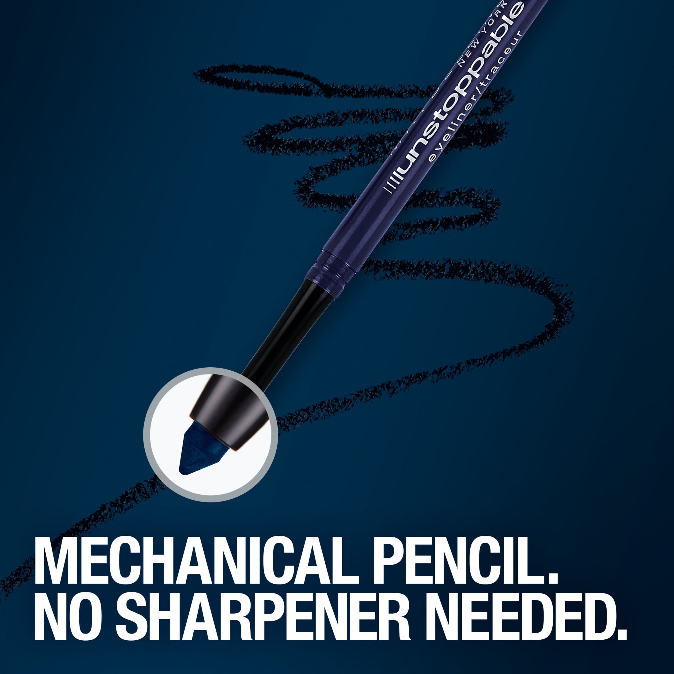 Maybelline New York Unstoppable Waterproof Mechanical Black Eyeliner, Onyx, 1 Count