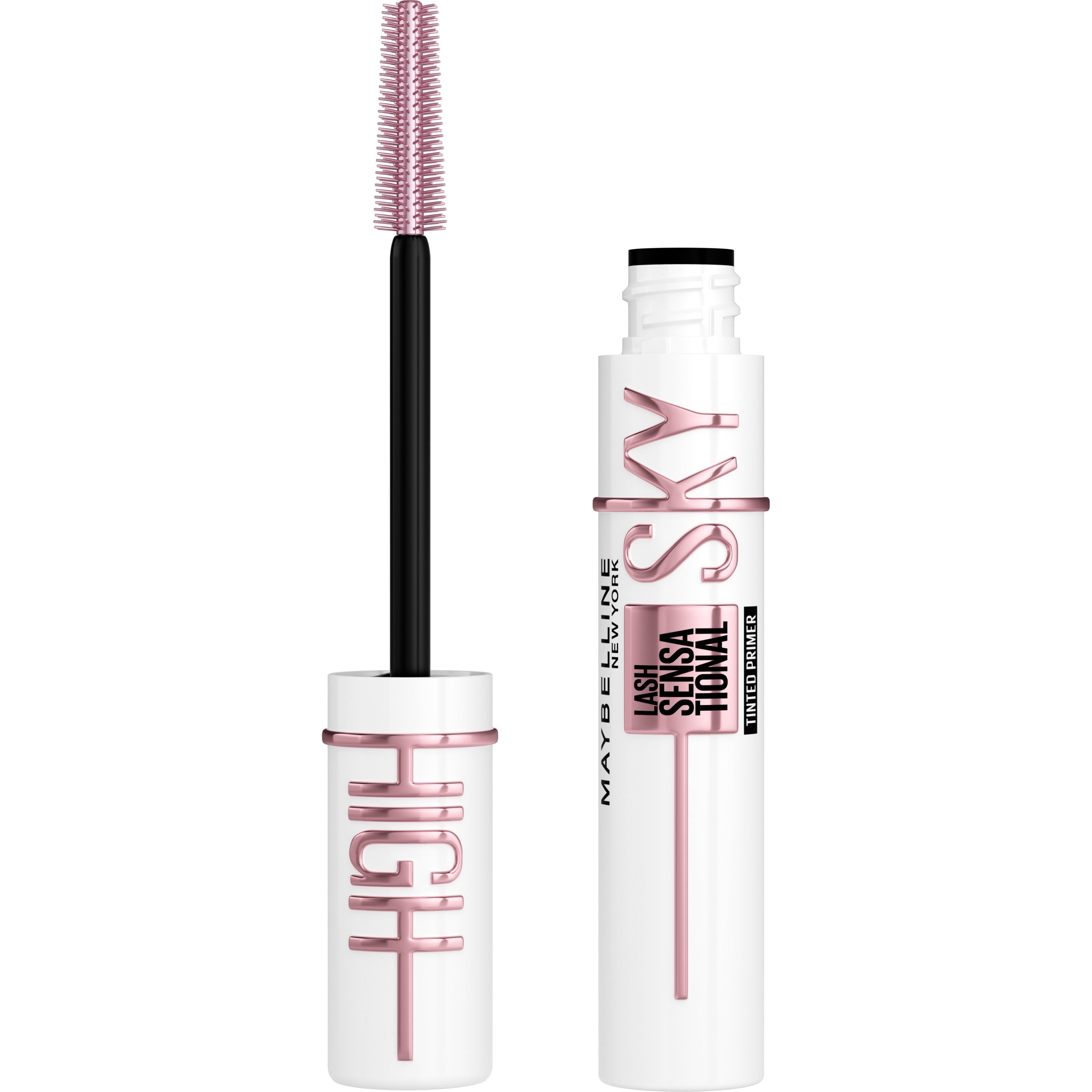 (2 pack) Maybelline Lash Sensational Sky High Tinted Primer Mascara Makeup, Soft Black, 0.26 fl oz