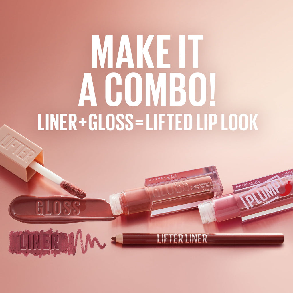 Maybelline Lifter Gloss Lip Gloss Makeup with Hyaluronic Acid, Silk