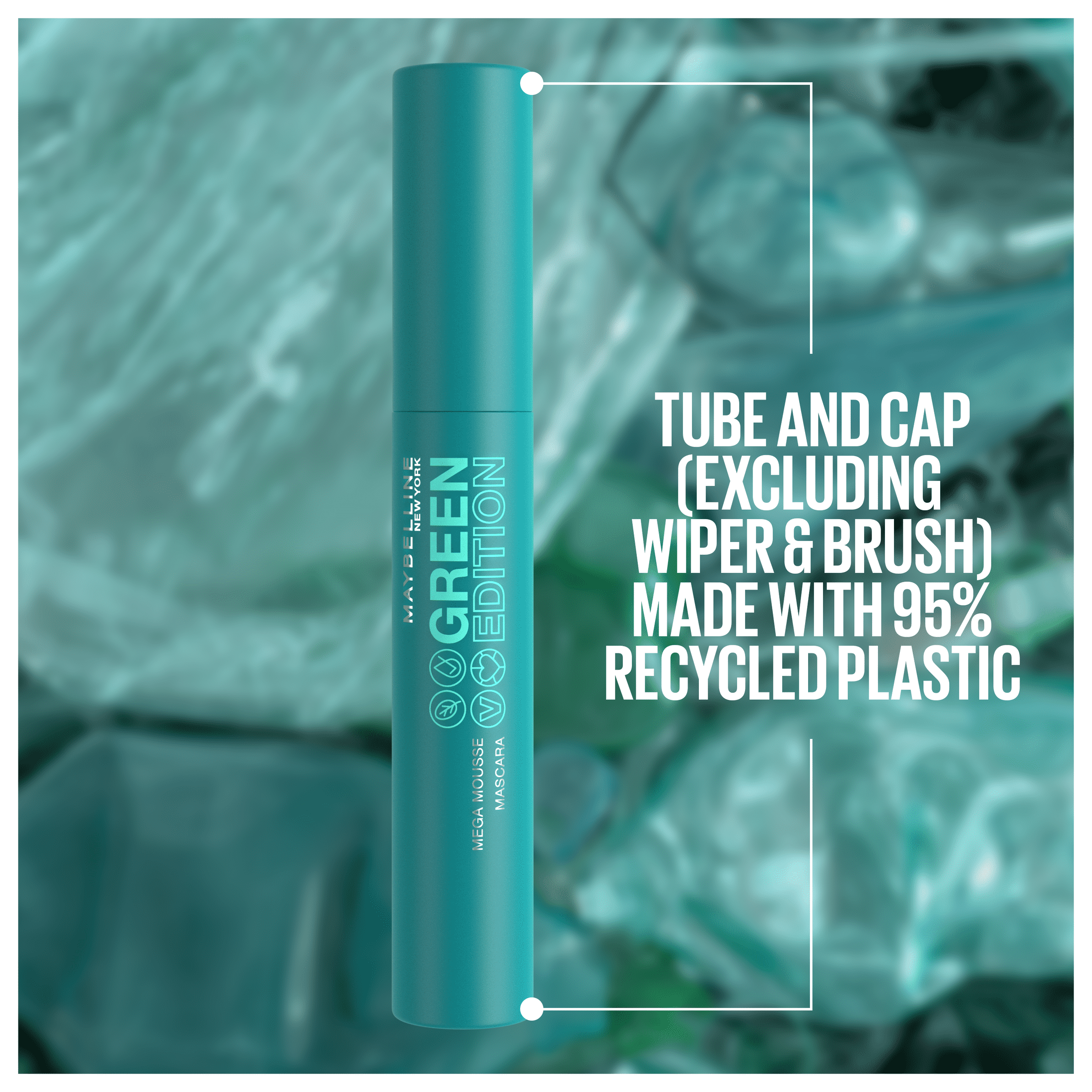 Maybelline Green Edition Mega Mousse Mascara, Very Black