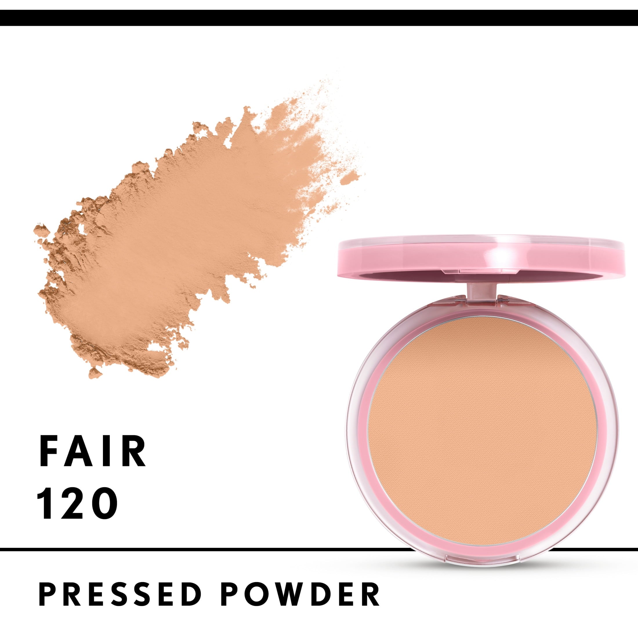 COVERGIRL Clean Fresh Pressed Powder, 120 Fair, 0.35 oz, Oil and Talc Free, Full Coverage