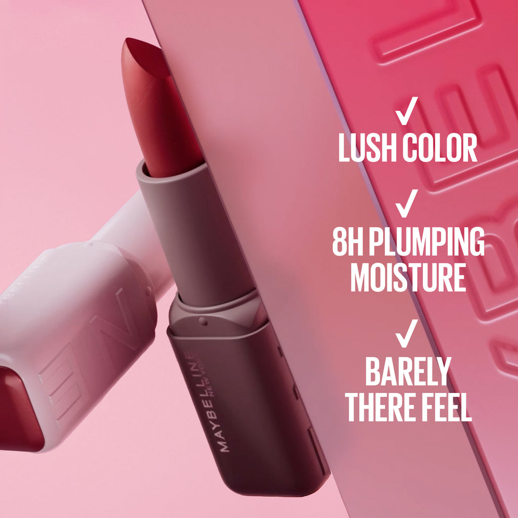 Maybelline Serum Lipstick, Satin Finish, Oil-Blend and Hyaluronic Acid, 102 Out 'Til 4, 0.12 oz