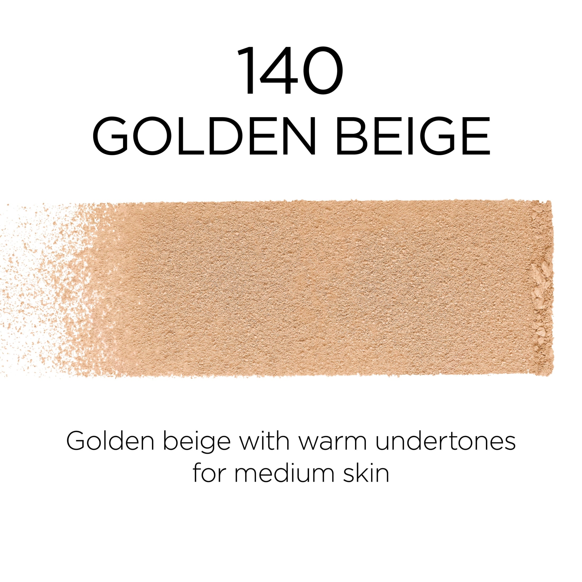 (2 pack) L'Oreal Paris Infallible Fresh Wear 24 Hr Powder Foundation Makeup, 140 Golden Beige, 1 fl oz