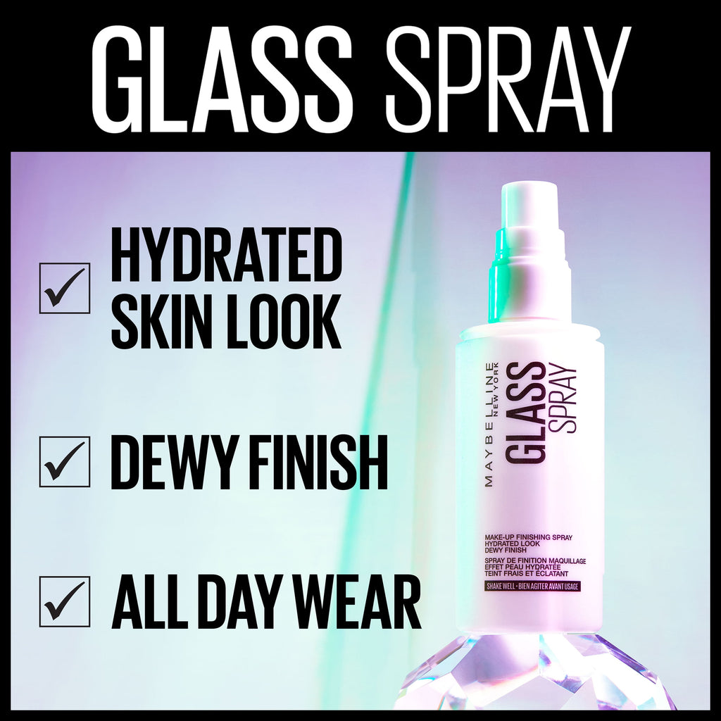 Maybelline Facestudio Glass Spray, Glass-Skin Makeup Finishing Spray, 3.4 fl. oz.