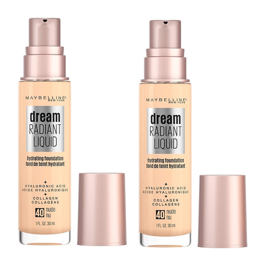 Maybelline Dream Radiant Liquid Hydrating Foundation - 40 Nude (2-Pack)