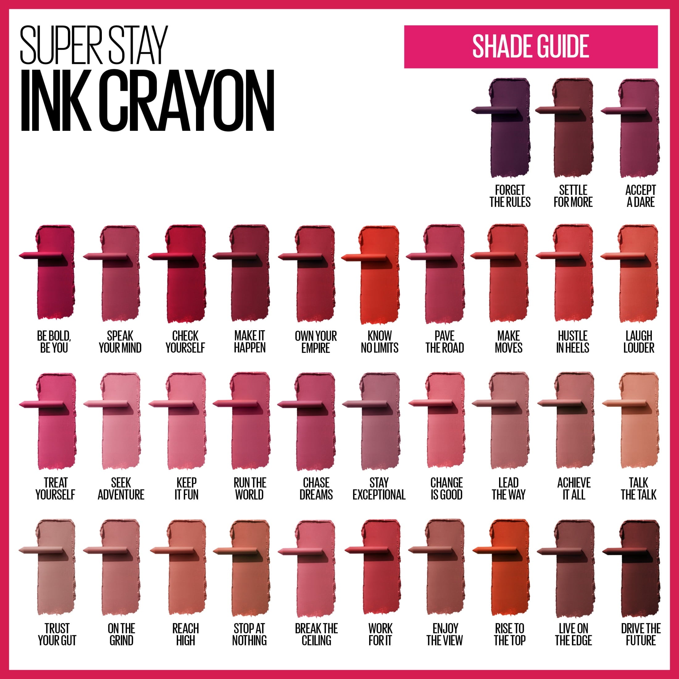 (2 pack) Maybelline SuperStay Ink Crayon Matte Lipstick, Live On The Edge