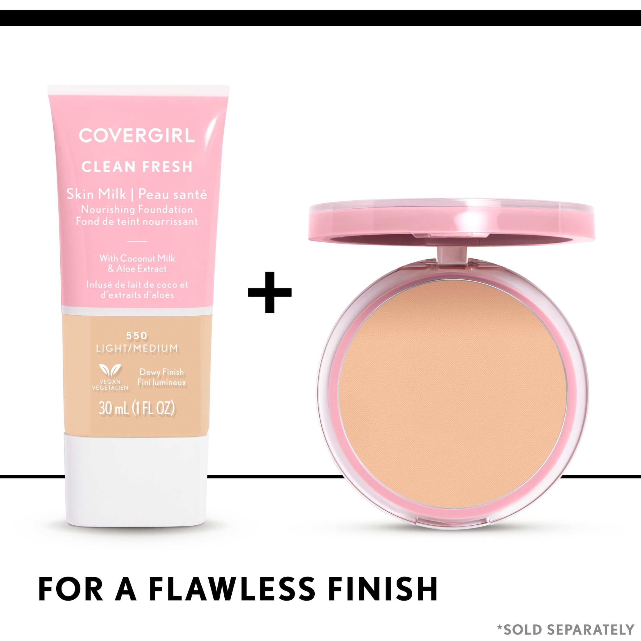 COVERGIRL Clean Fresh Pressed Powder, 120 Fair, 0.35 oz, Oil and Talc Free, Full Coverage