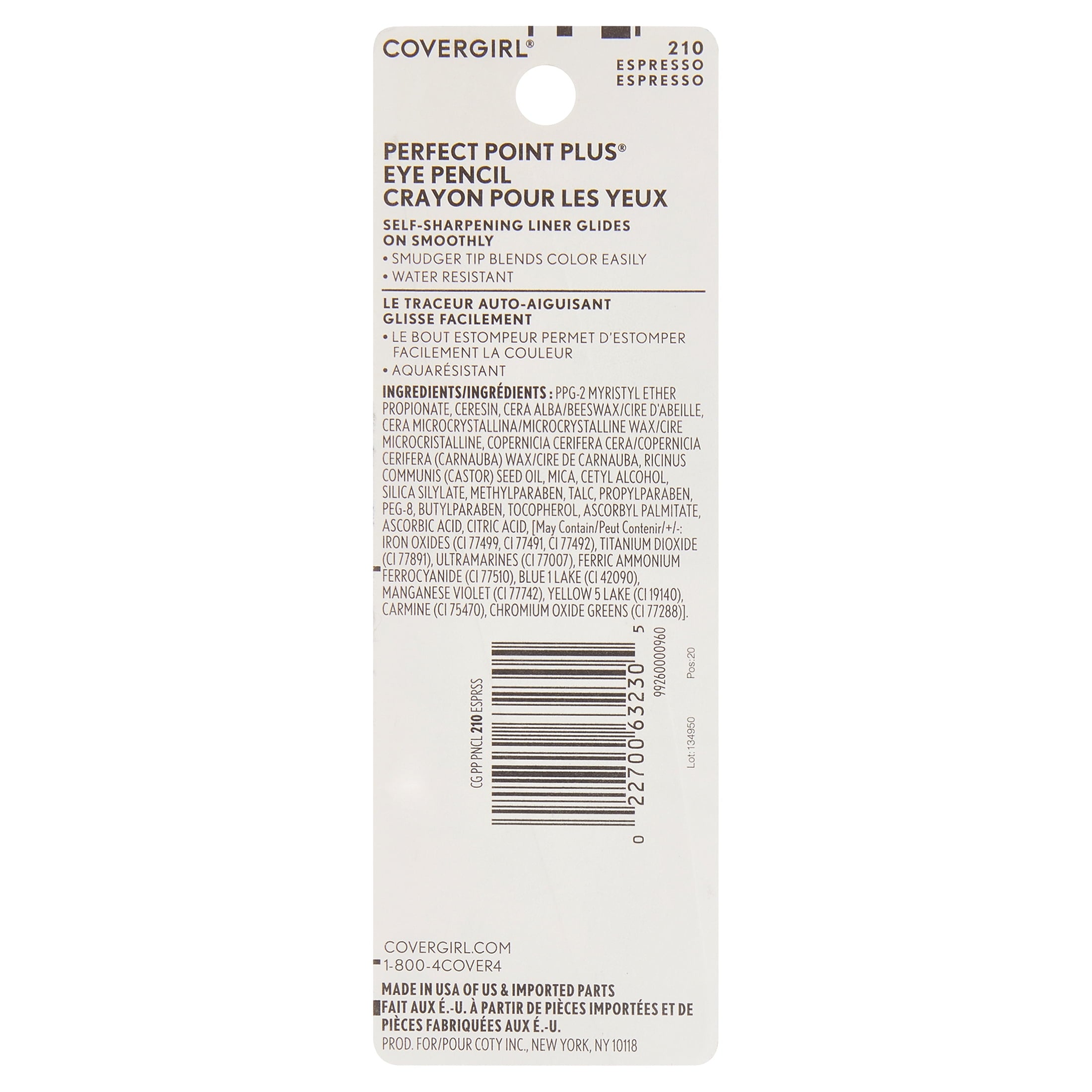 (2 pack) COVERGIRL Perfect Point Plus Eyeliner, 210 Espresso, 0.008 oz, Long-Lasting, Versatile Black Eyeliner, Soft Smudging Tip, No Sharpening Needed