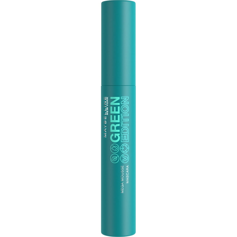 Maybelline Green Edition Mega Mousse Mascara Makeup, Brownish Black, 0.32 fl. oz.