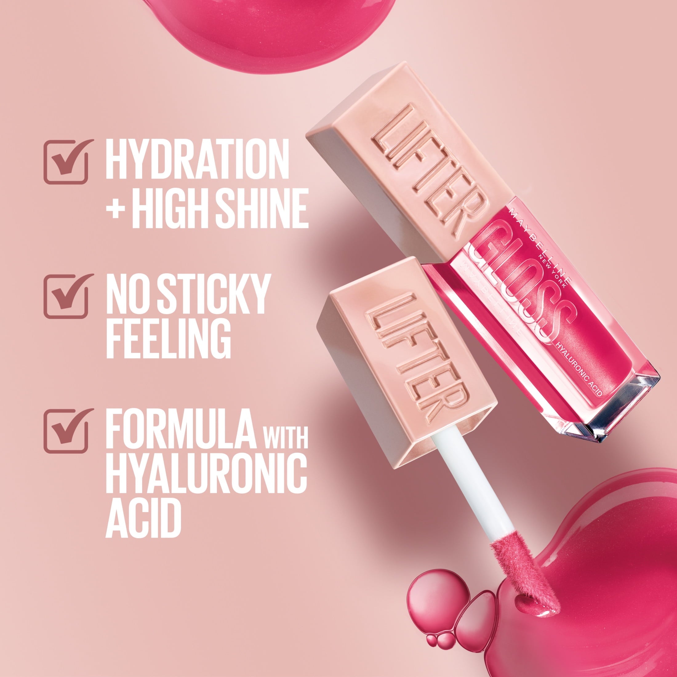 Maybelline Lifter Gloss Lip Gloss Makeup with Hyaluronic Acid, Silk