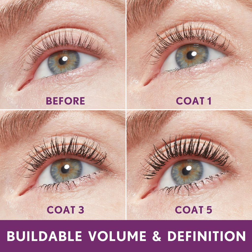 COVERGIRL Simply Ageless Lash Plumping 3-in-1 Mascara, 115 Dark Brown, 0.4 fl oz