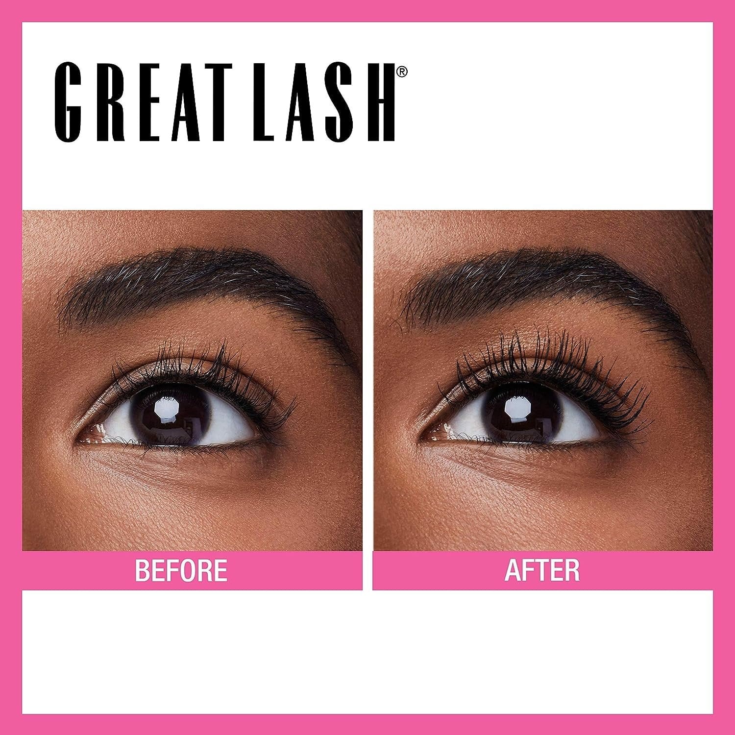 Maybelline Great Lash Waterproof Mascara Makeup, Volumizing Lash-Doubling Formula That Conditions As It Thickens, Very Black, 2 Count