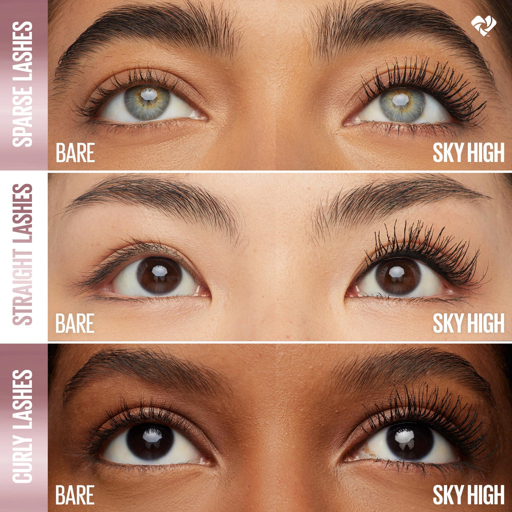 (2 pack) Maybelline Lash Sensational Sky High Waterproof Mascara Makeup, Very Black, 0.2 fl oz