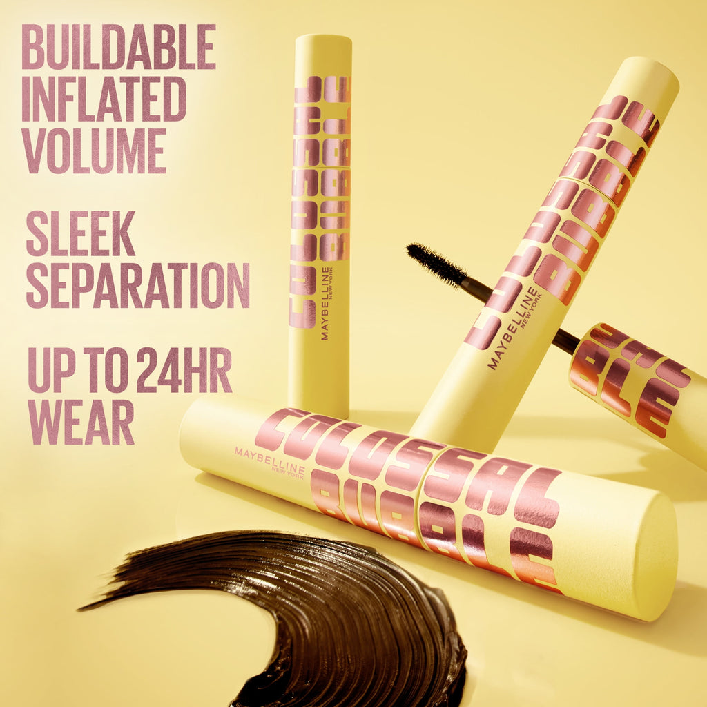 Maybelline Colossal Bubble Waterproof Mascara Makeup, Very Black, 0.29 fl oz