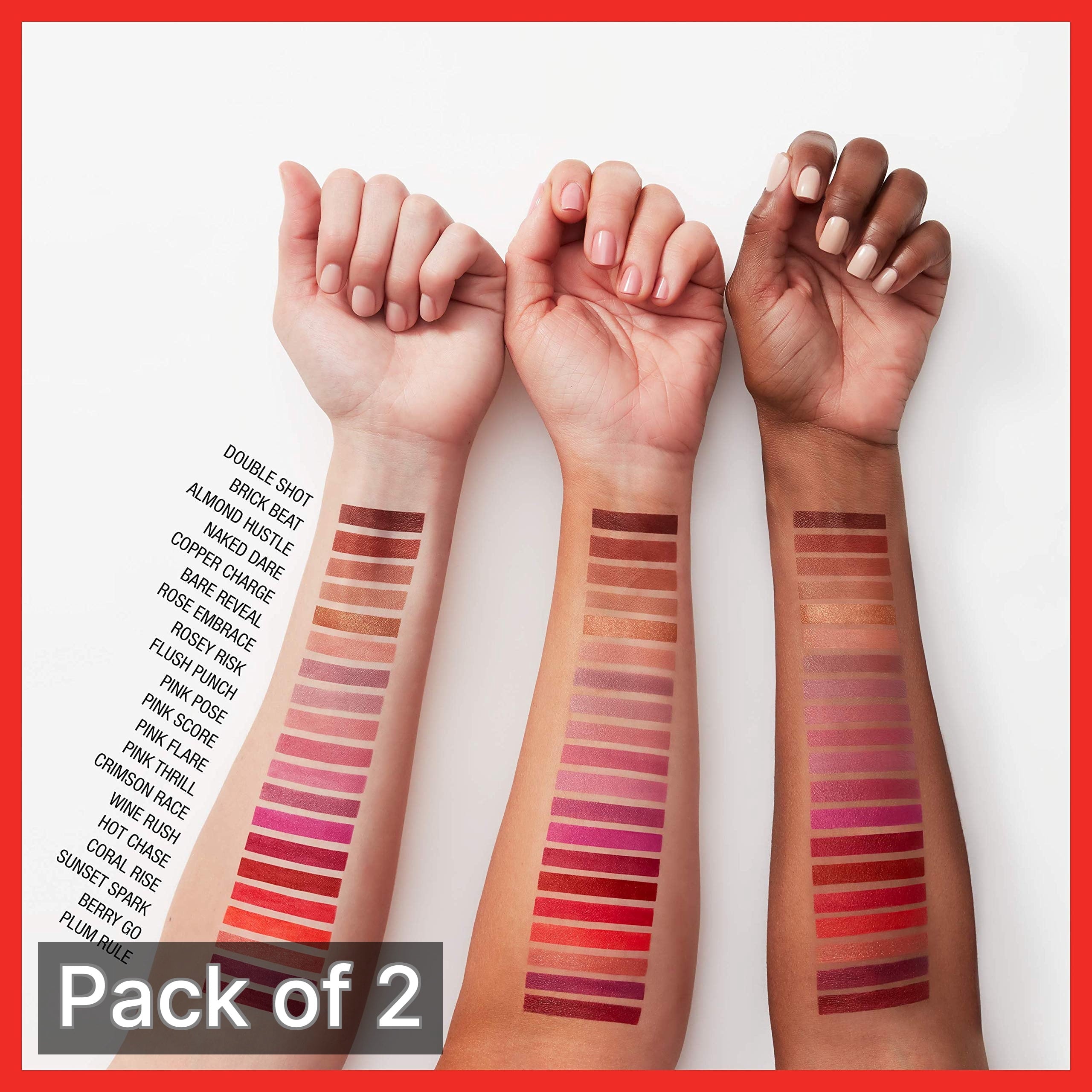 Maybelline Color Sensational Lipstick, 235-Warm Me Up, 0.15 oz (Pack of 2)