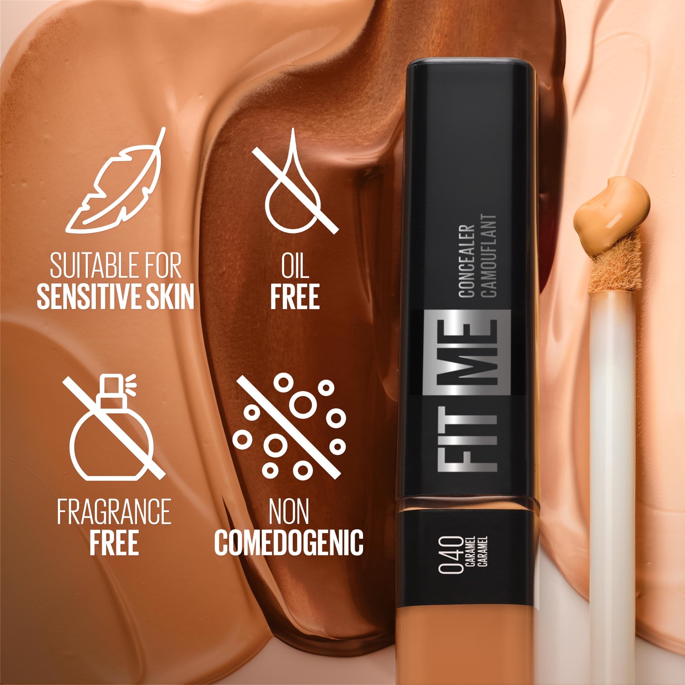 Maybelline Fit Me Liquid Concealer Makeup, Natural Coverage, Oil-Free, Light, 0.23 fl oz