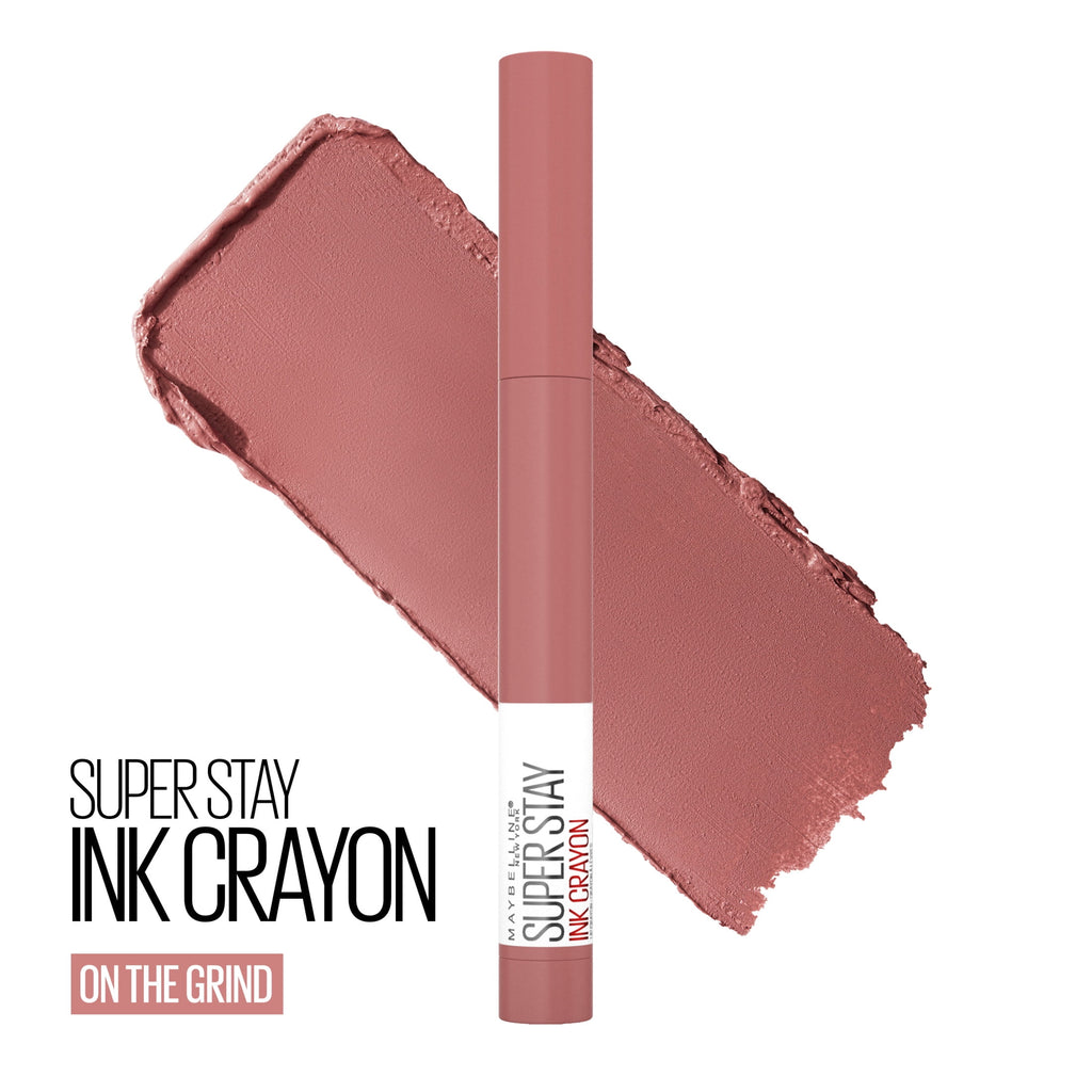 (2 pack) Maybelline Super Stay Ink Crayon Matte Lipstick, On the Grind, 0.04 oz