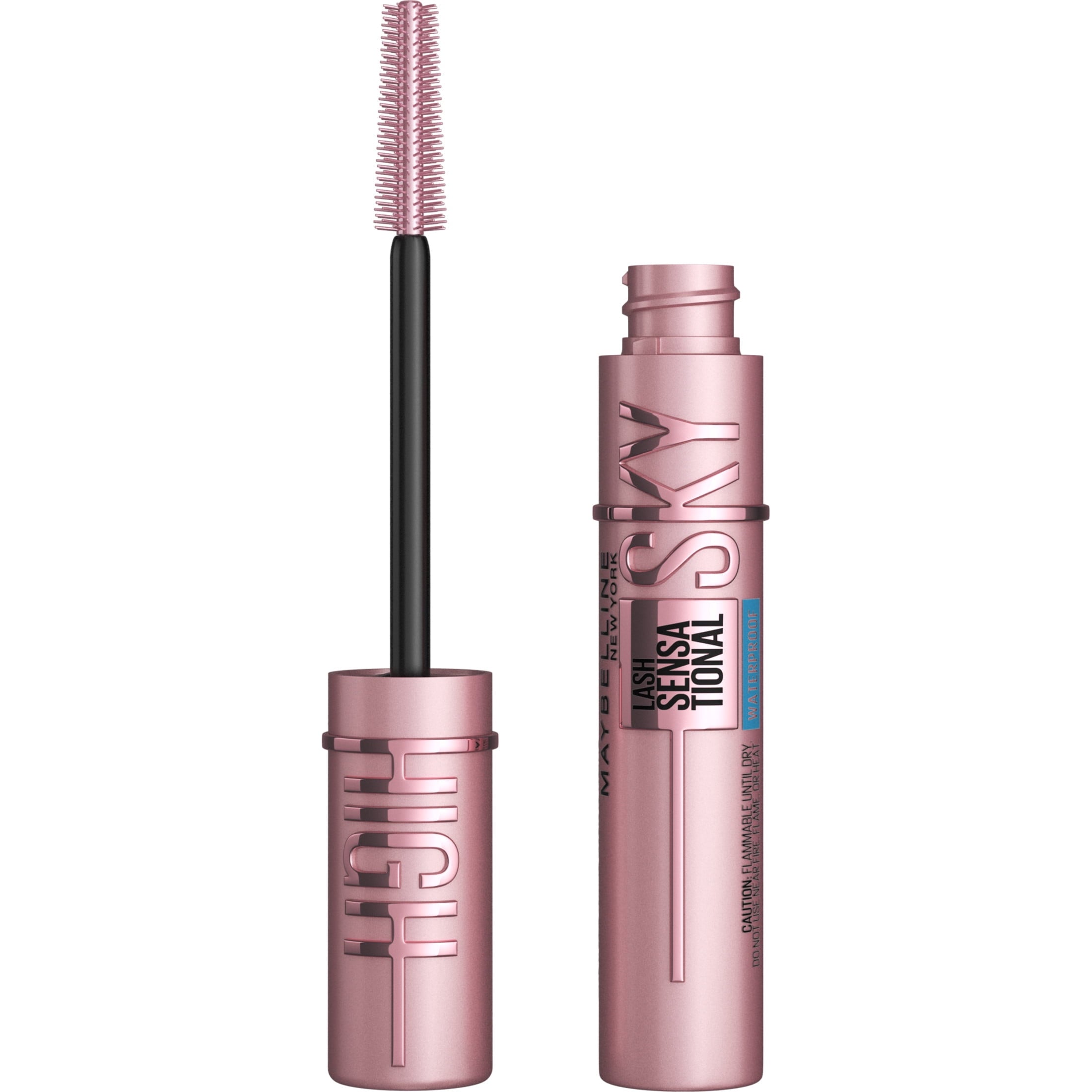 (2 pack) Maybelline Lash Sensational Sky High Waterproof Mascara Makeup, Very Black, 0.2 fl oz