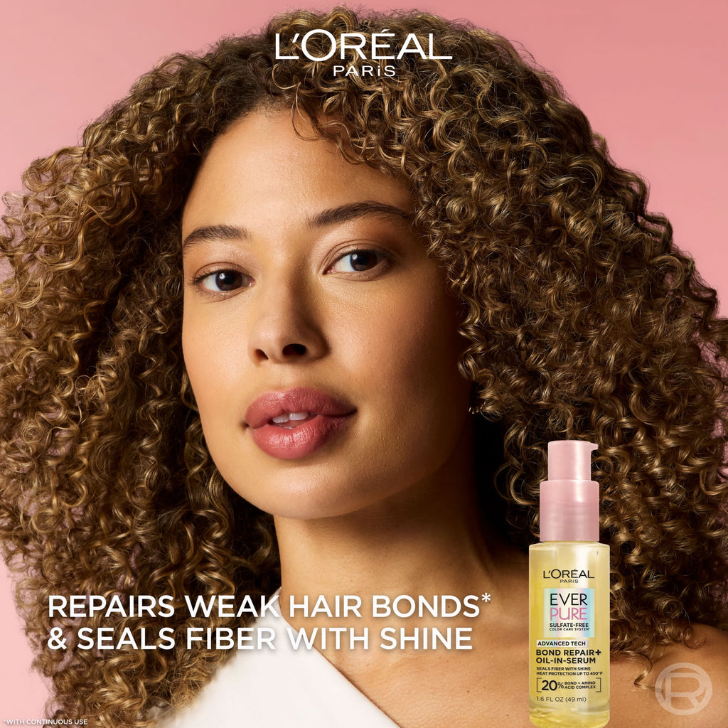 L'Oreal Paris EverPure Bond Repair Oil-in-Serum Hair Repair for Strength and Shine, 1.6 fl oz