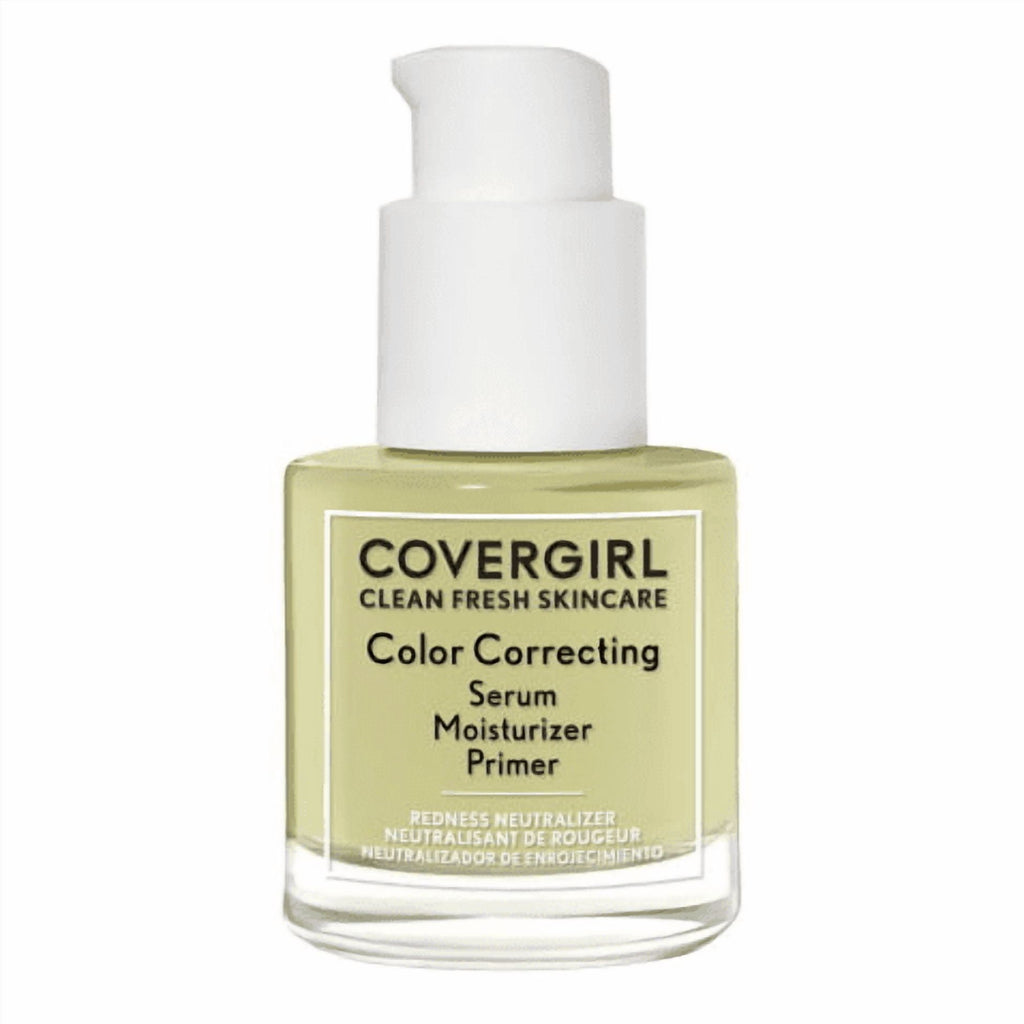 COVERGIRL Clean Fresh Color Correcting Primer + Serum, Redness Neutralizer, Fair 1.0 fl oz