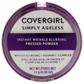 COVERGIRL Simply Ageless Wrinkle Defying Pressed Powder, 100 Translucent, 3.9 oz, Pressed Powder, Face Powder, Oil Free Loose Powder, Full Coverage Powder, Hydrating Formula, Cruelty-Free