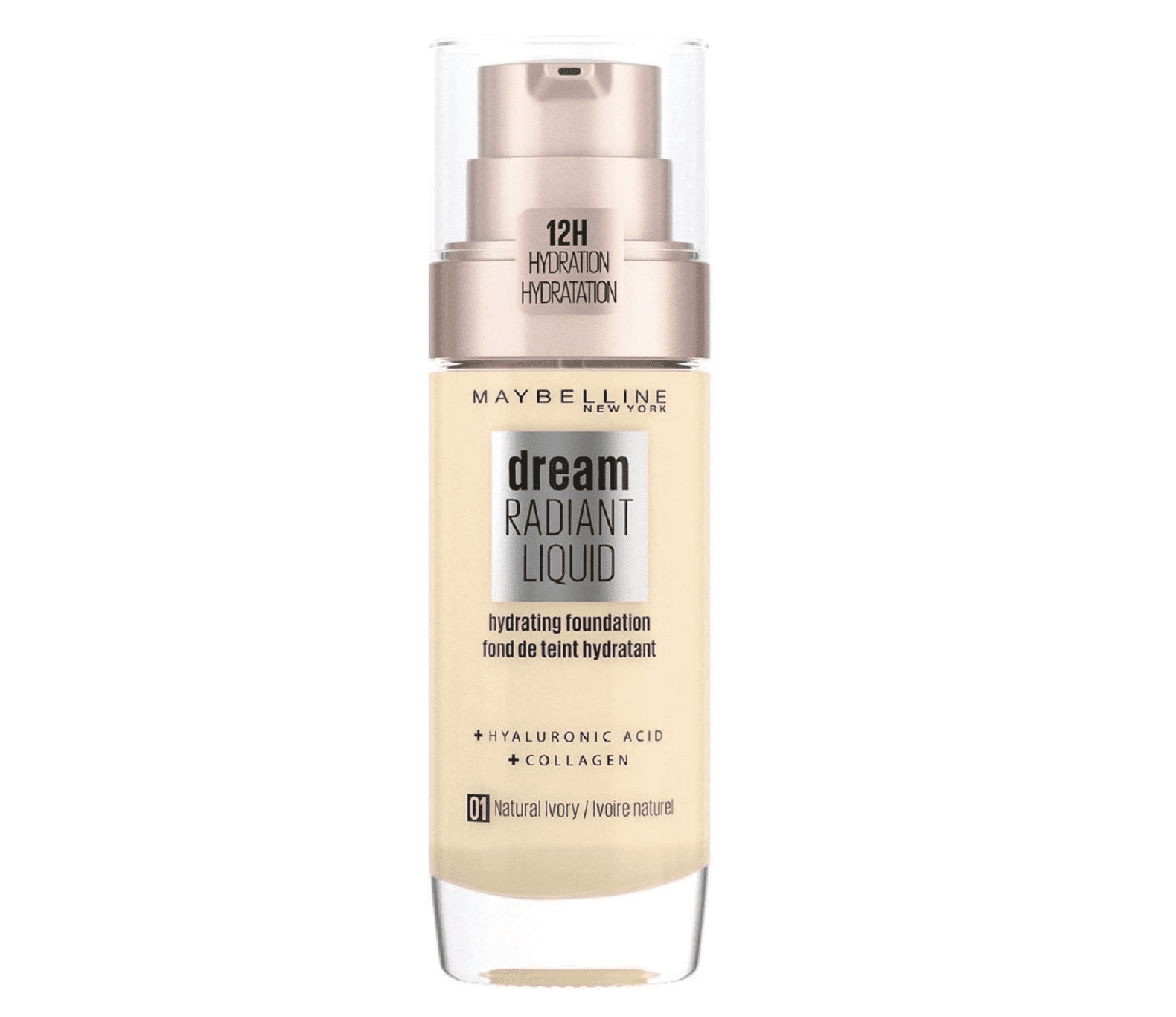Maybelline Dream Radiant Liquid Hydrating Foundation, 01 Natural Ivory