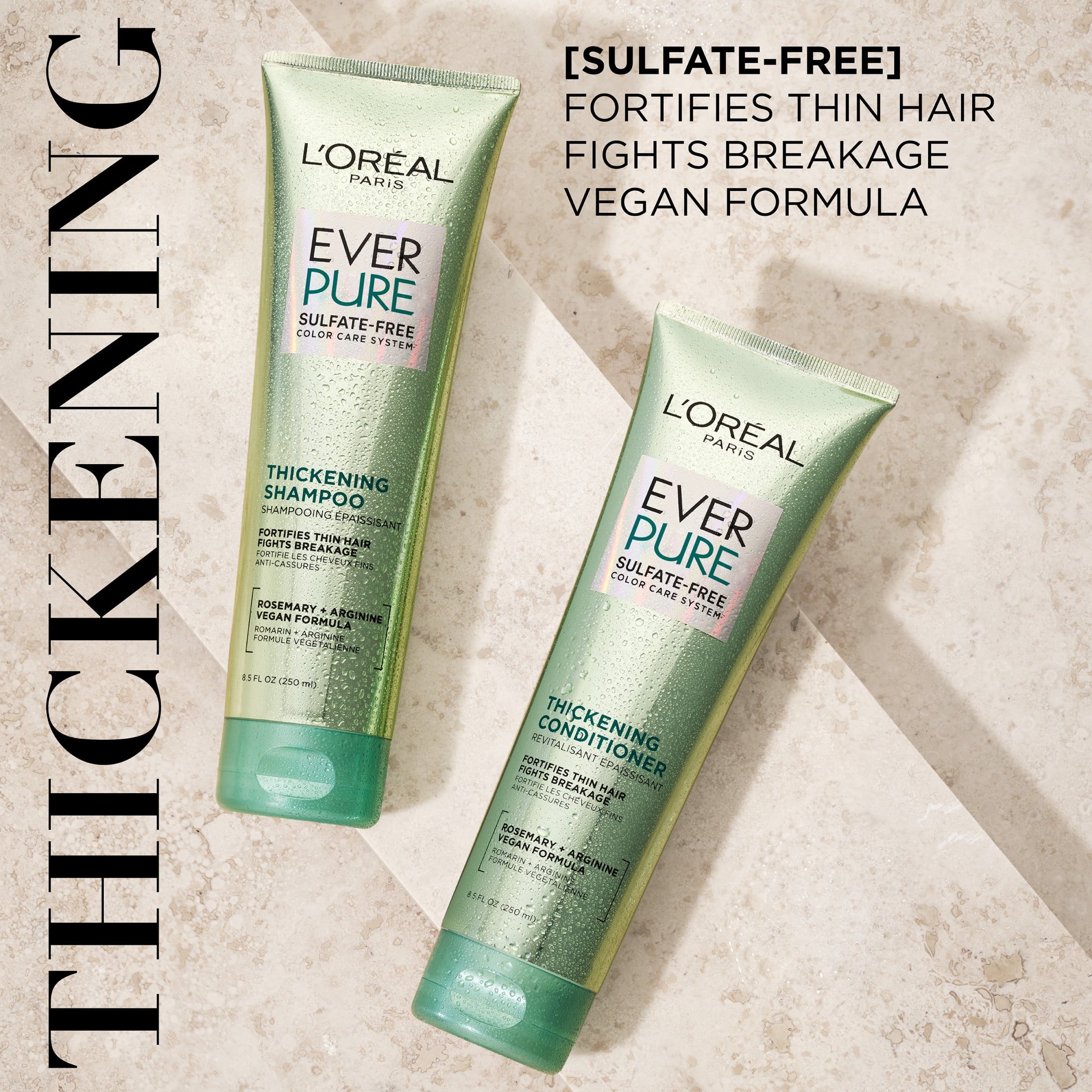 L'Oreal Paris Sulfate Free Thickening Conditioner, Fortifying, Fine Hair, Squeeze, 8.5 fl oz