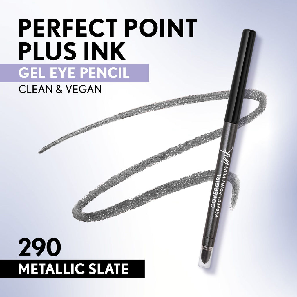 COVERGIRL Perfect Point Plus Ink Eyeliner, 290 Metallic Slate, 0.01 oz