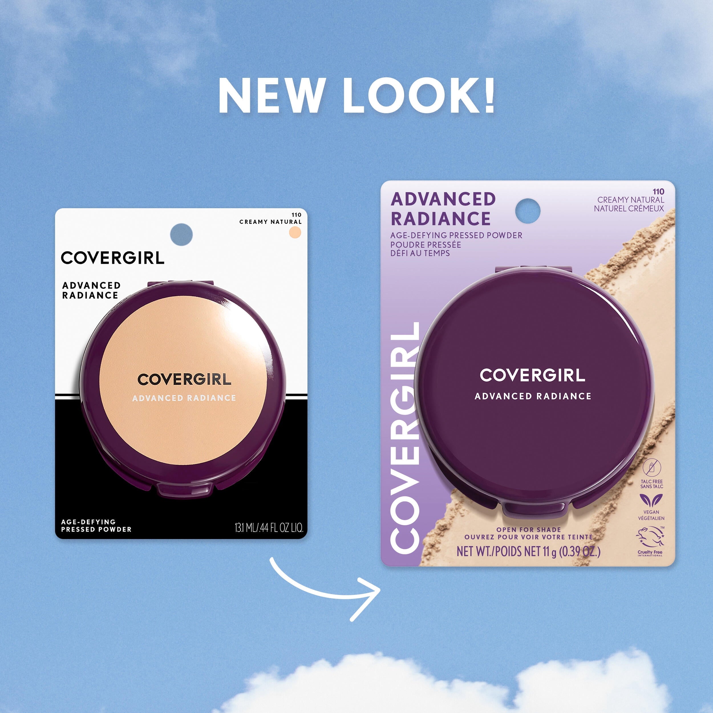 (4 pack) COVERGIRL Advanced Radiance Age-Defying Pressed Powder, 120 Natural Beige, 0.44 oz (Packaging Mary Vary)