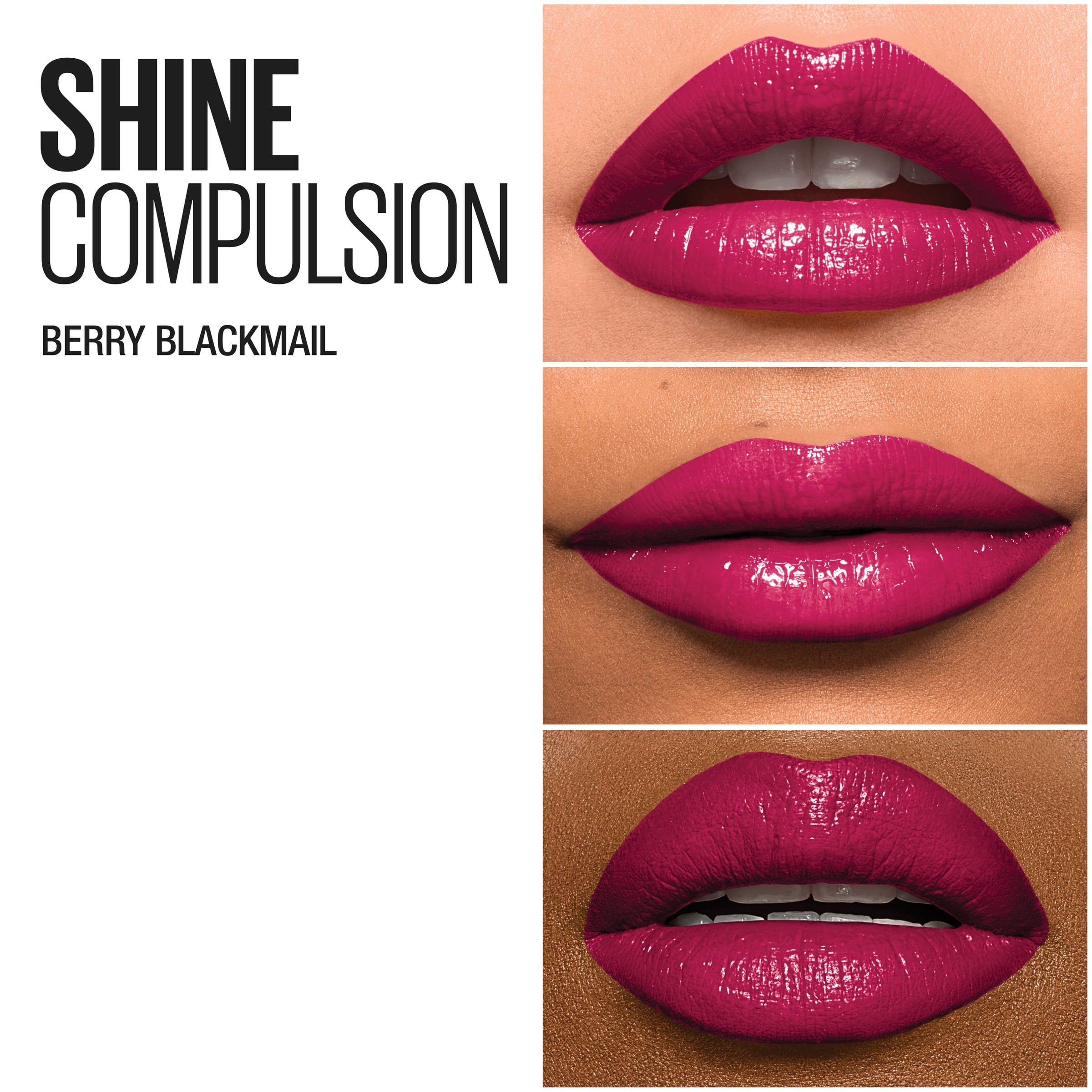 Maybelline Color Sensational Shine Compulsion Lipstick Makeup, Berry Blackmail